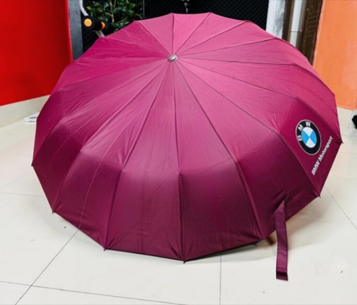 Maroon Color_BMW Premium 16 Sticks Umbrella__(3+2 Ribs/80 Ribs)__(Auto on/off)_img_7