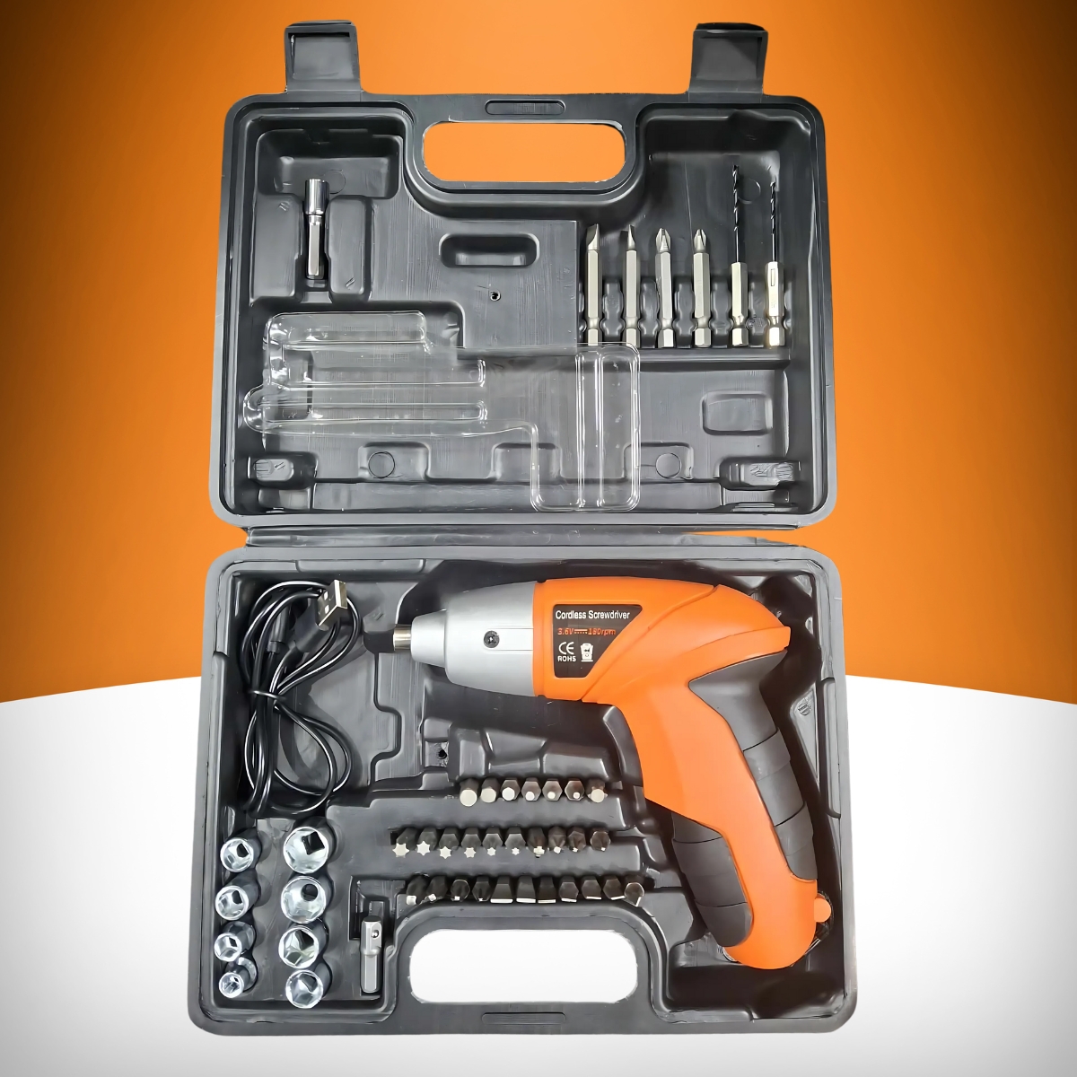45-piece cordless screwdriver set(rechargeable)