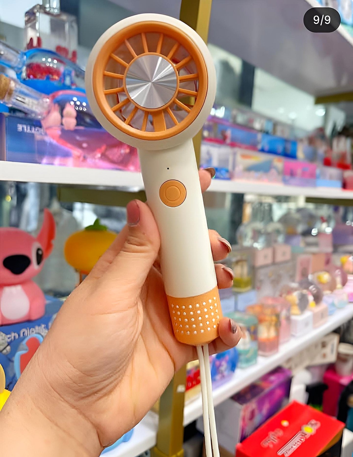 Portable Handheld Fan With 6-speed Wind Speed USB Rechargeable