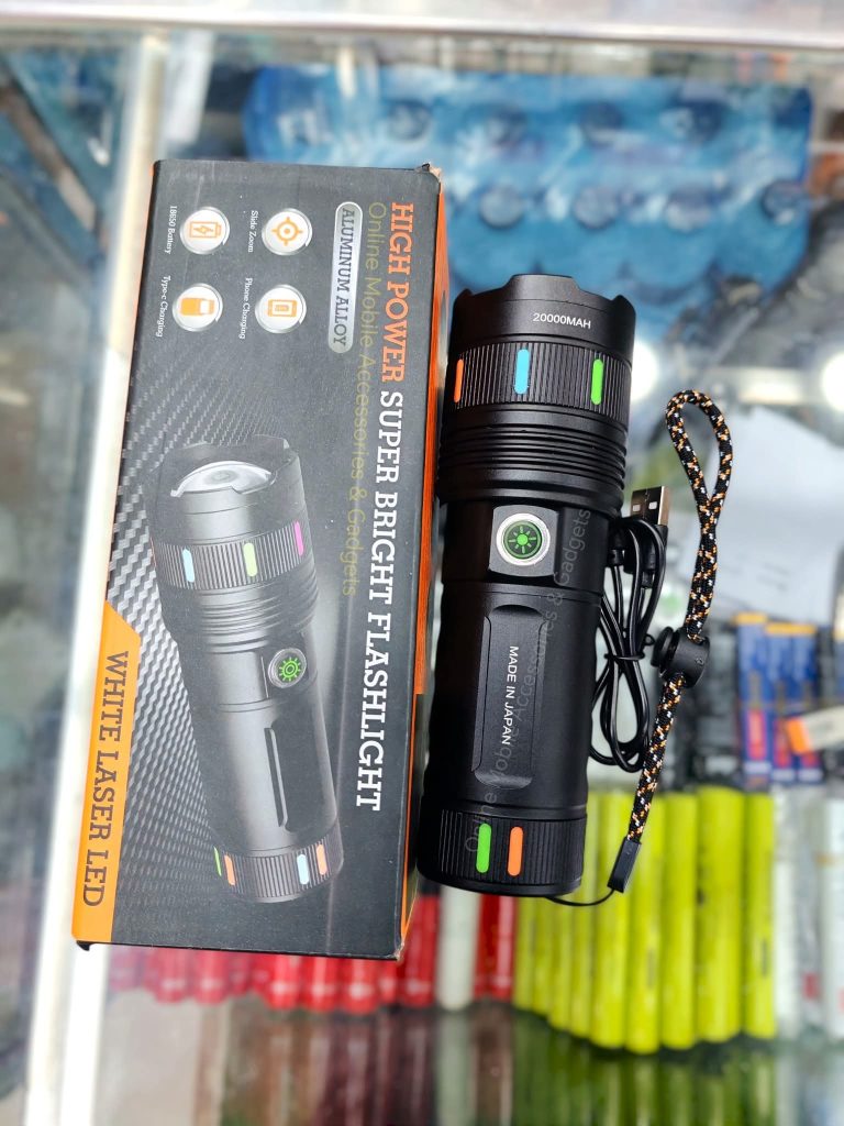 Sanford Torch Light – 30000mAh Powerful LED Flashlight (Black)_img_1