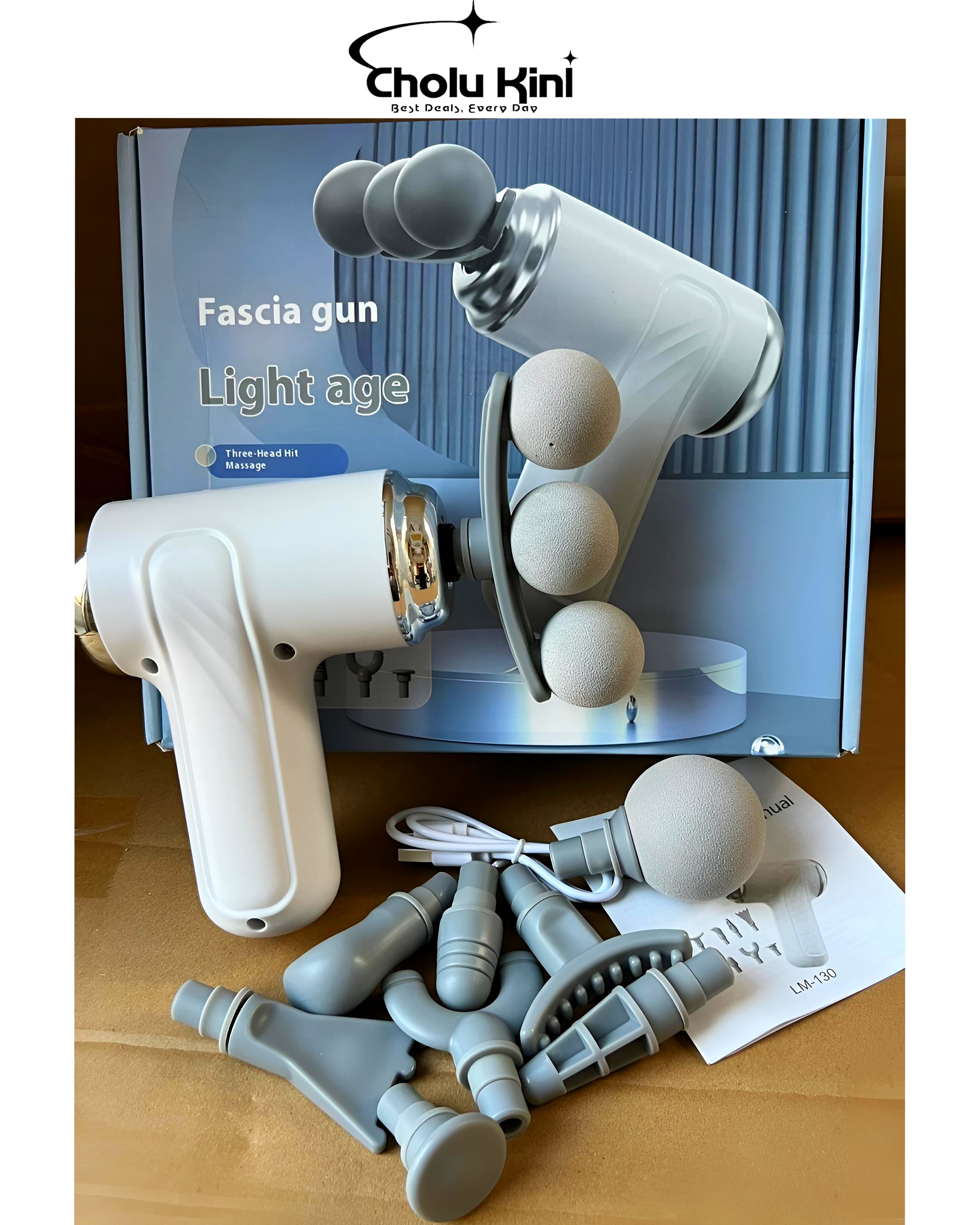 9 head deep tissue facial massage gun (Flashsale Offer Price💥💯)