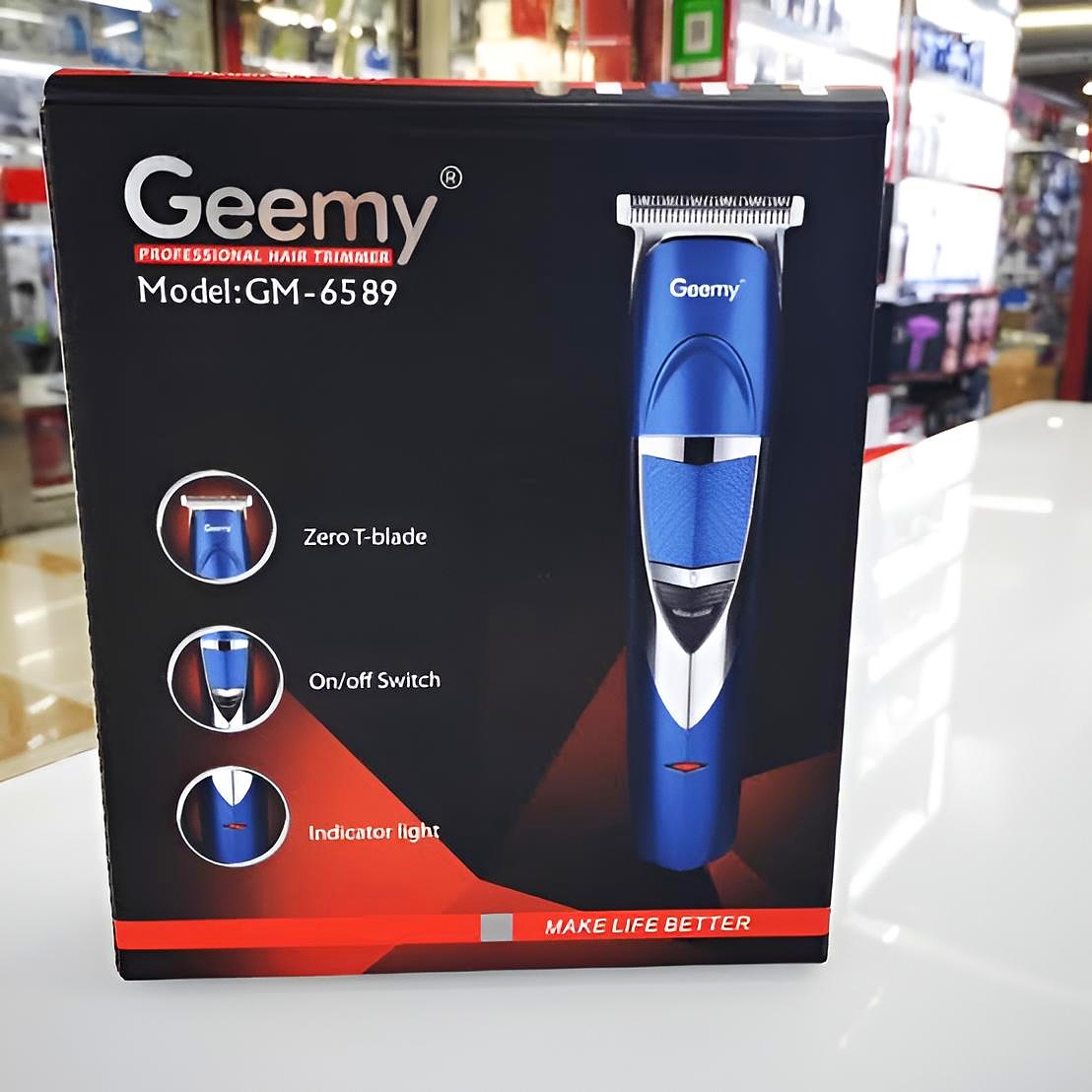 GEEMY GM6589 Professional Rechargeable Hair Trimmer Electric Hair Clipper for Beard