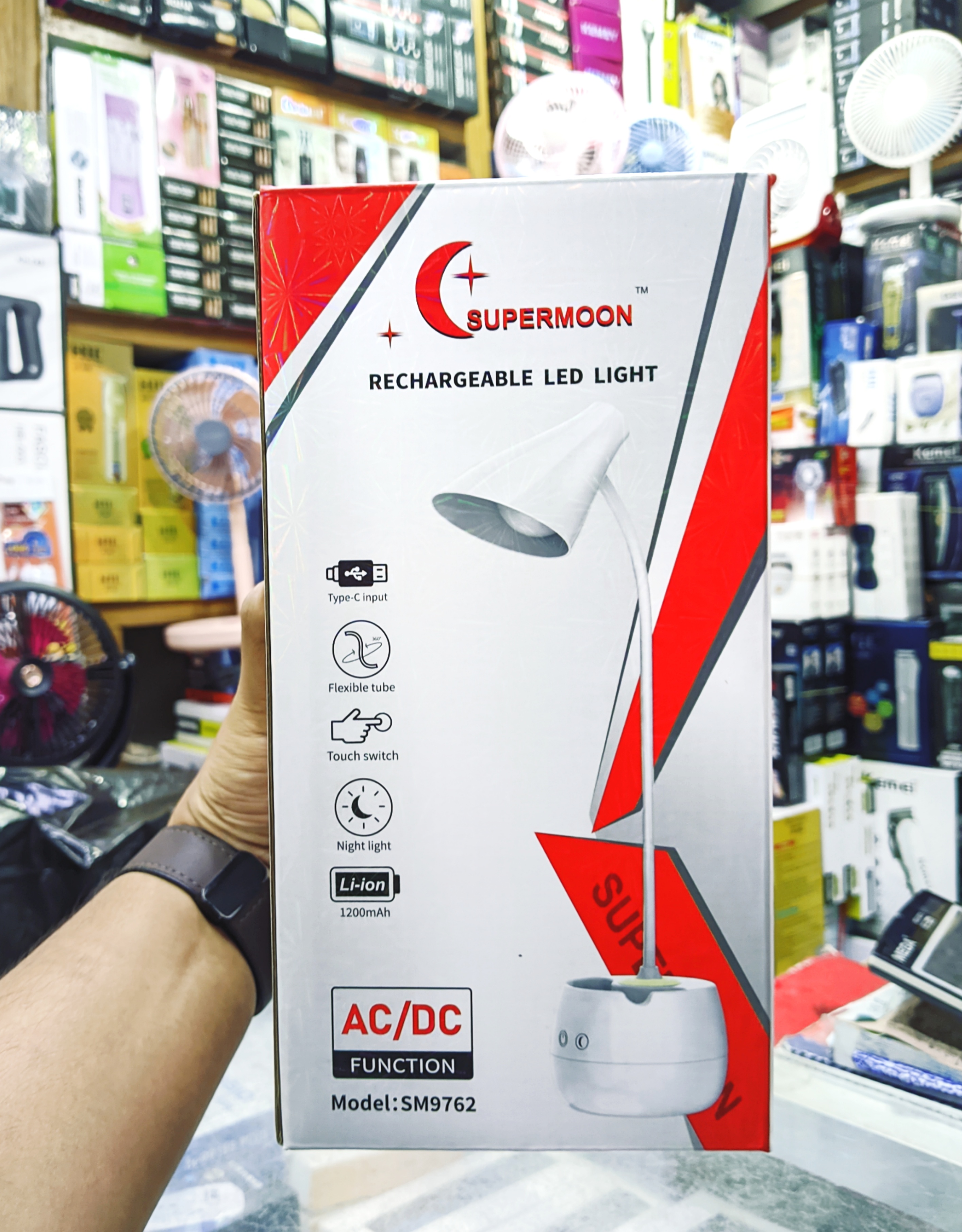 Supermoon SM-9762__360 Degree Flexible Desk Lamp with Night Lamp, Advanced Pen and Mobile Holder Design Modern Touch Switch Rechargeable Table Lamp_img_1