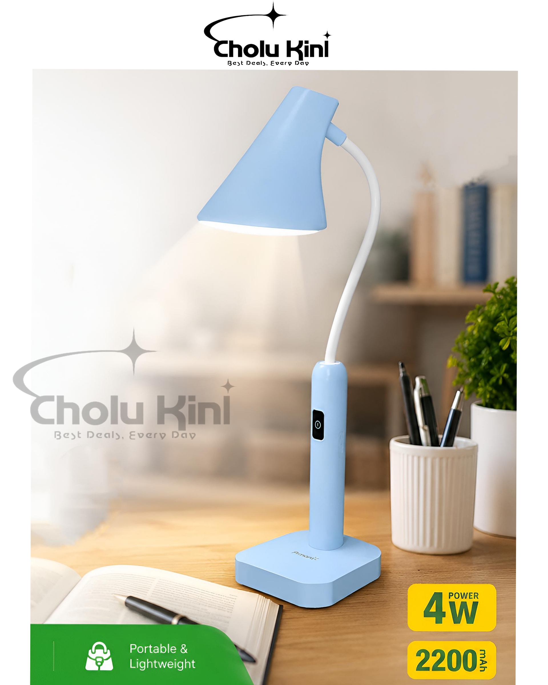 Prmans - LED Rechargeable Desk Lamp PM-6611