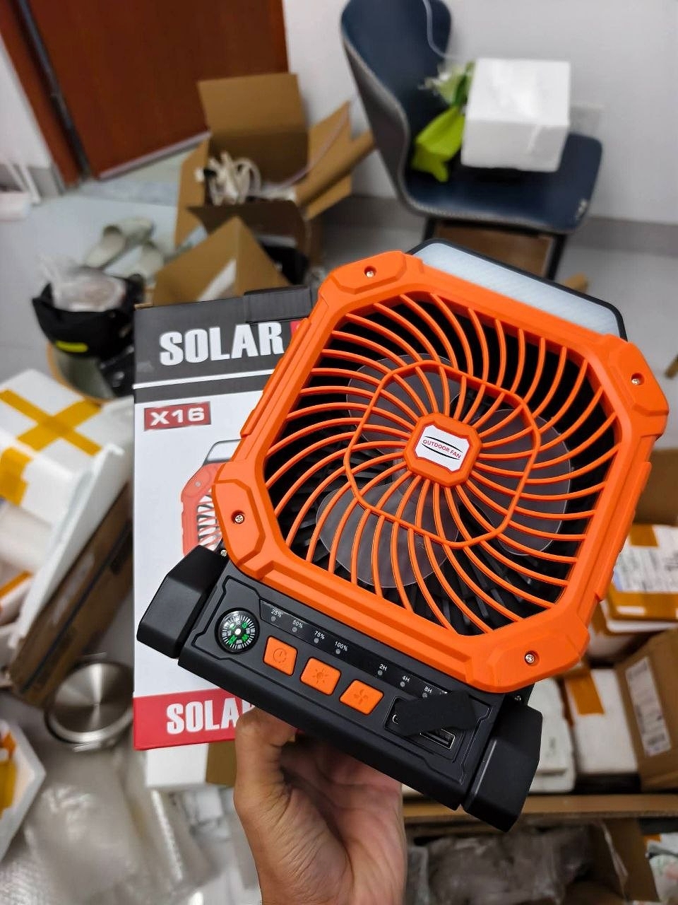 X16 Solar outdoor fan