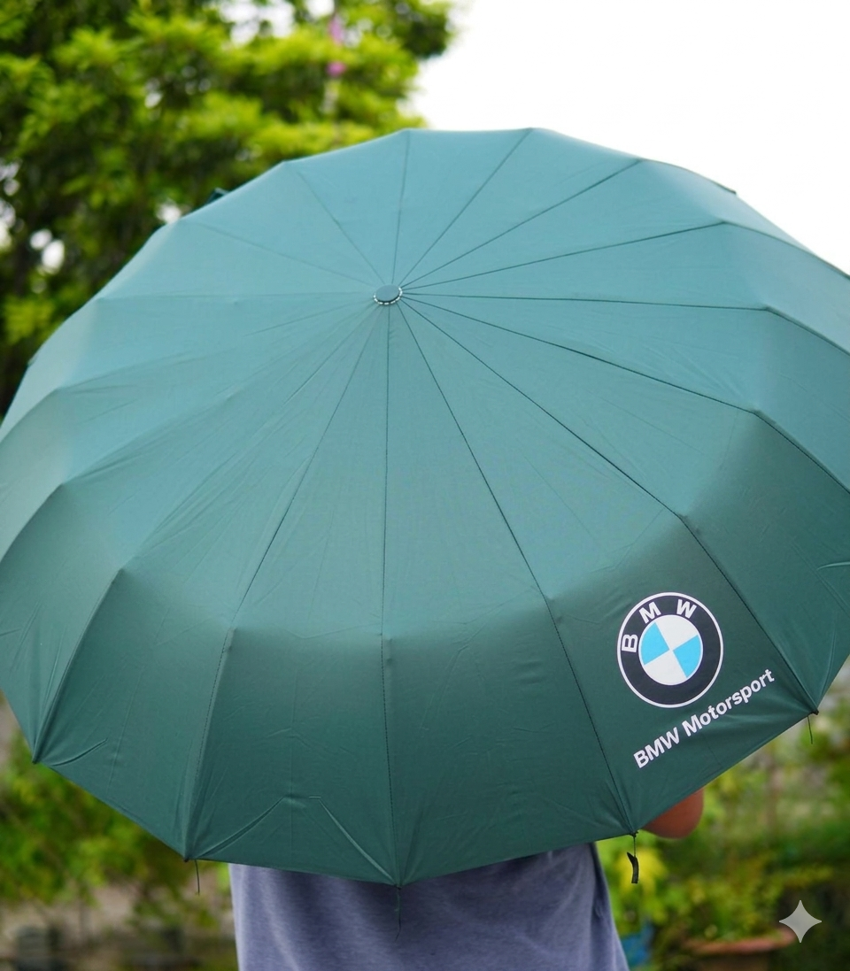 Green Color_BMW Premium 16 Sticks Umbrella__(3+2 Ribs/80 Ribs)__(Auto on/off)_img_1
