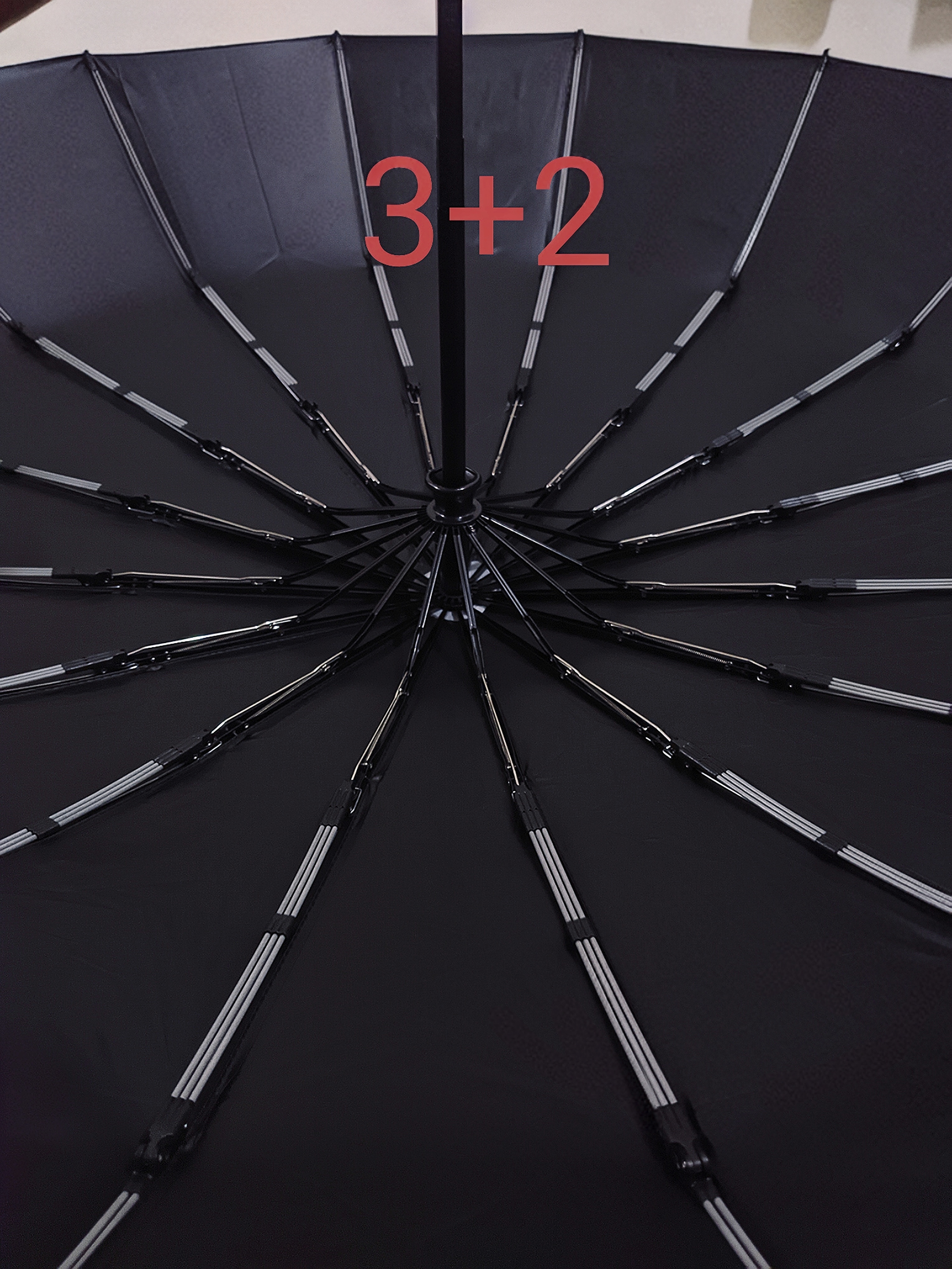 Black Color_BMW Premium 16 Sticks Umbrella__(3+2 Ribs/80 Ribs)__(Auto on/off)_img_6
