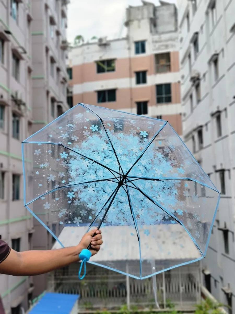 Transparent Sakura Blossom Umbrella || কোরিয়ান স্টাইল চেরি ব্লসম ছাতা🌸_img_2