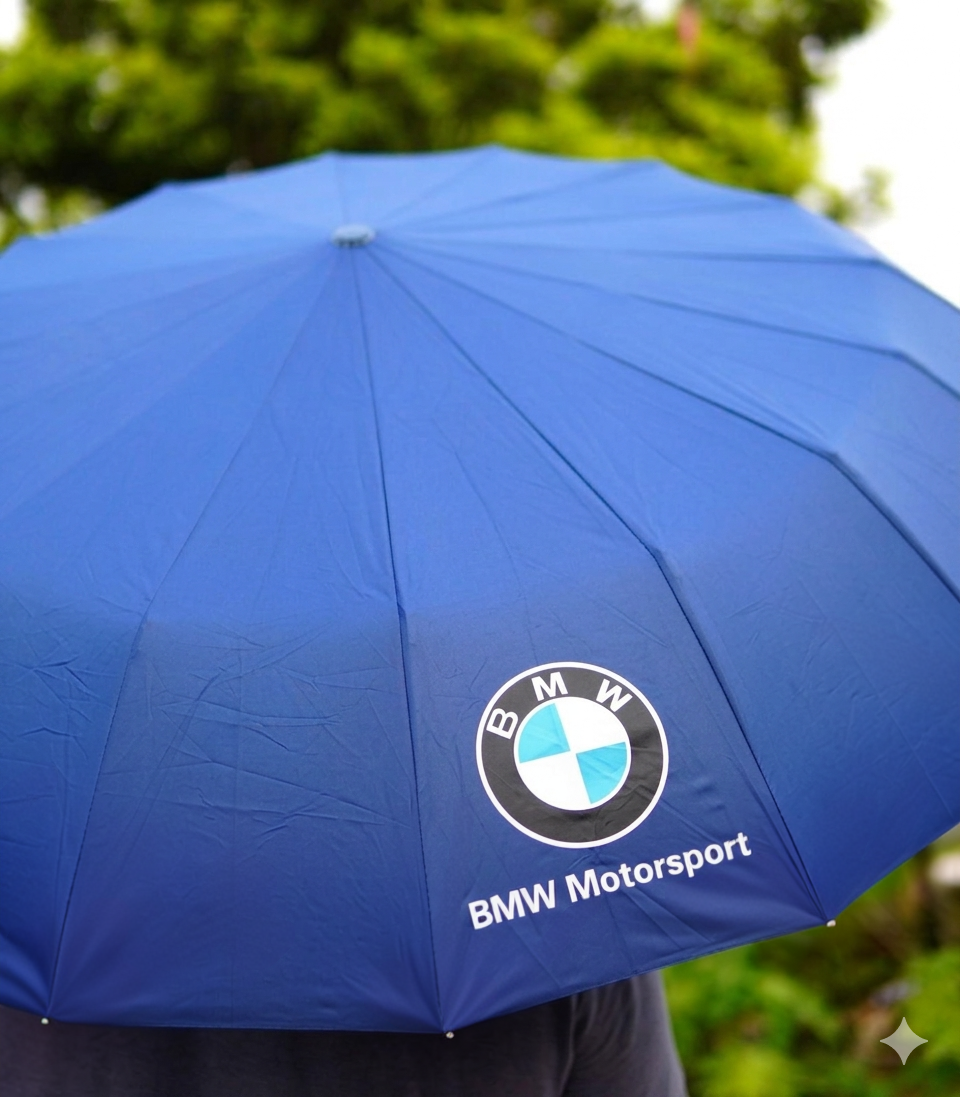 Blue Color_BMW Premium 16 Sticks Umbrella__(3+2 Ribs/80 Ribs)__(Auto on/off)_img_3