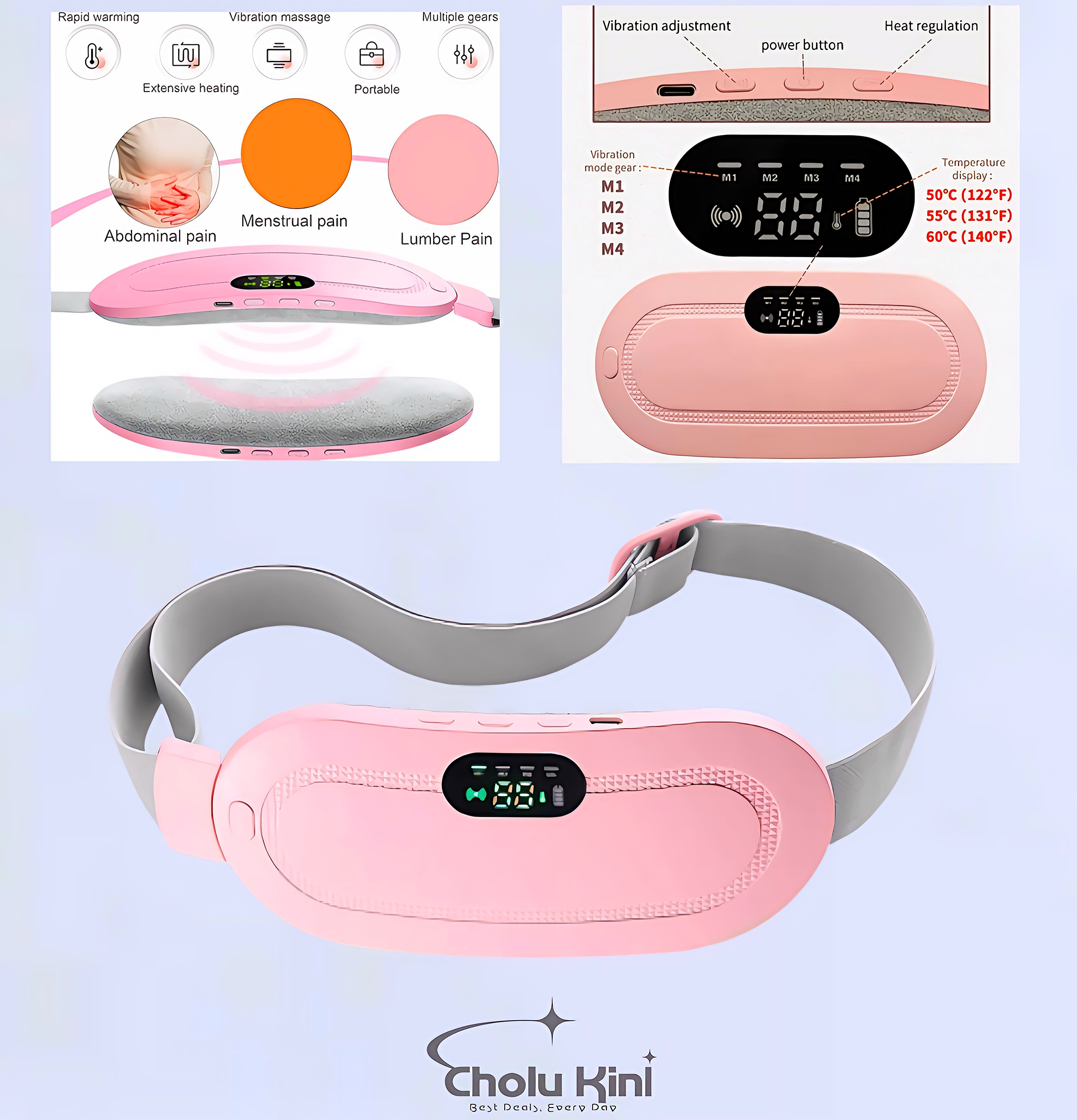 Heating pad for Period Cramps & Vibration sliming Massage belt