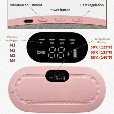 Heating pad for Period Cramps & Vibration sliming Massage belt_img_2