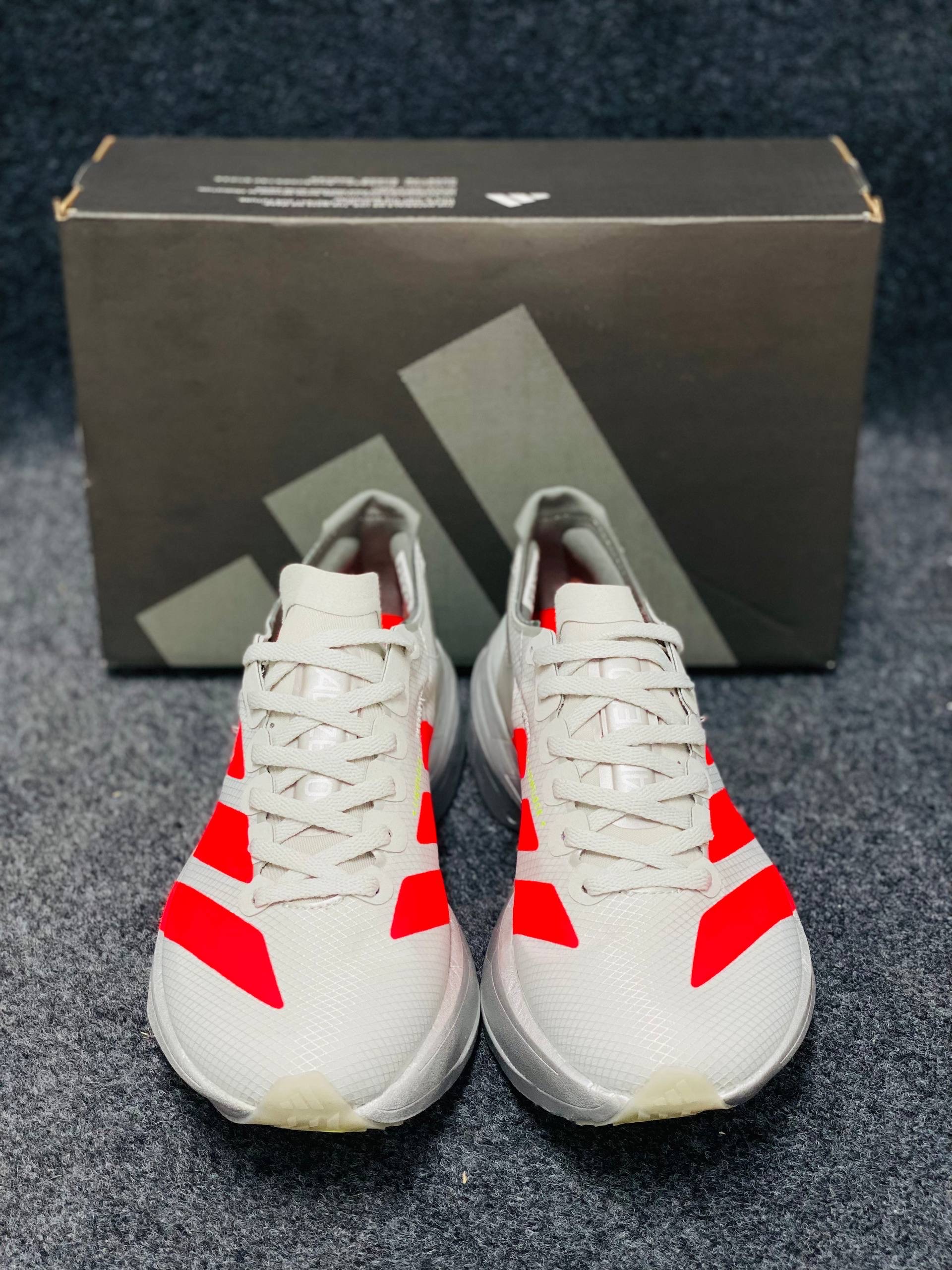adidas Adizero Adios Pro 4 : "Grey Two and Lucid Red" (1:1) thumbnail 6