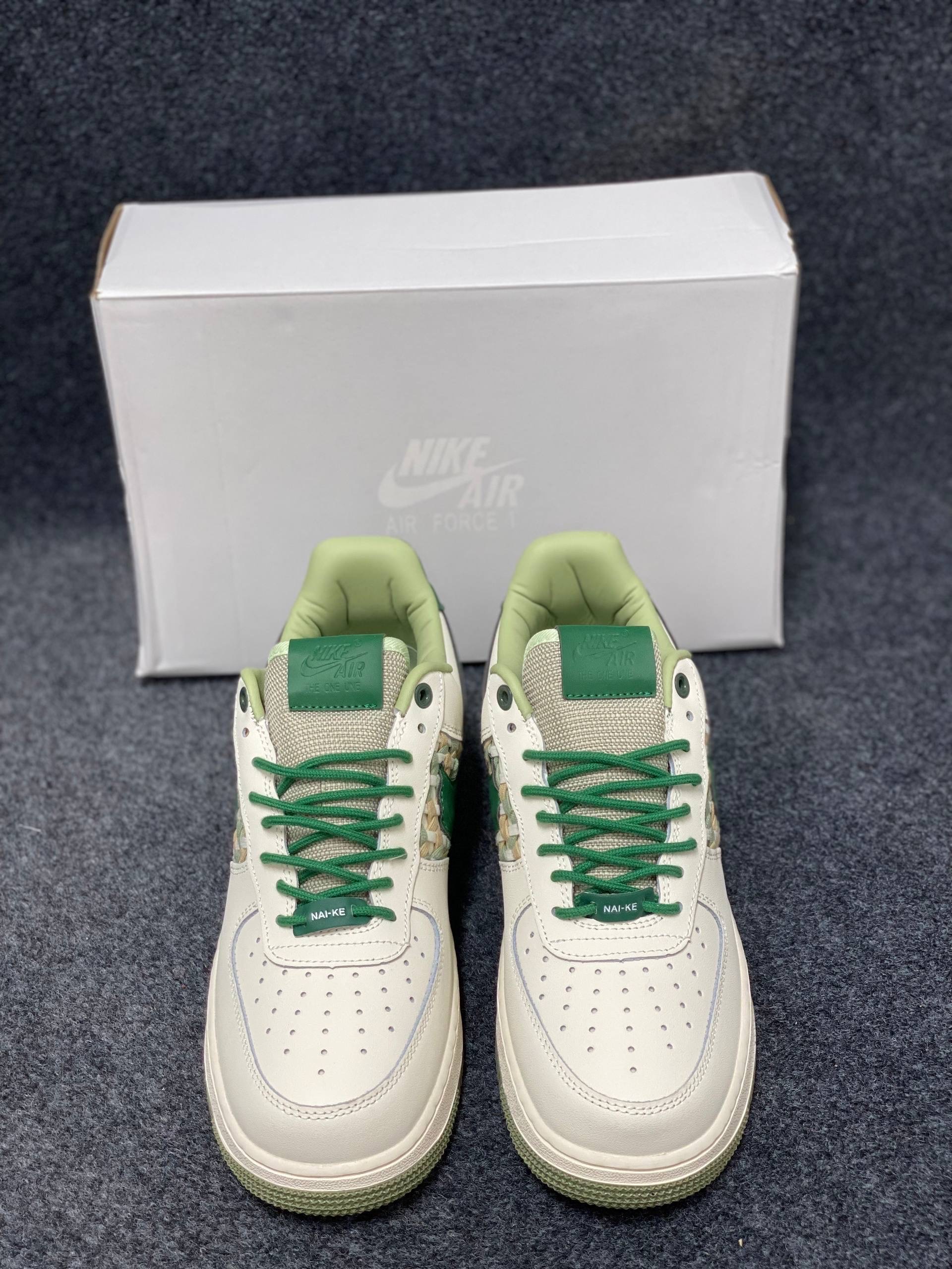 Air Force 1: 'NAI-KE' Bamboo Weave "gorge green" (1:1) thumbnail 4