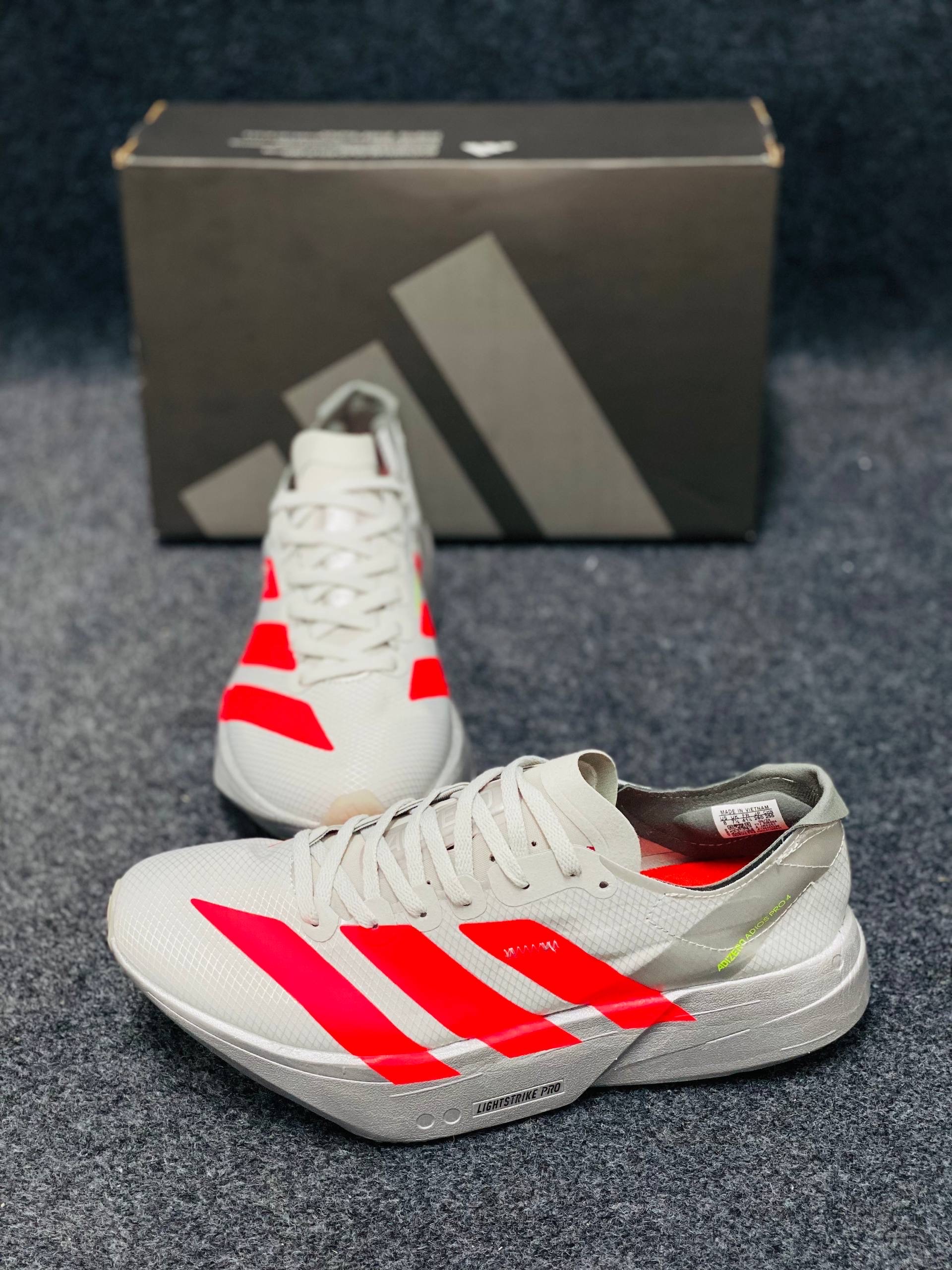 adidas Adizero Adios Pro 4 : "Grey Two and Lucid Red" (1:1) thumbnail 5