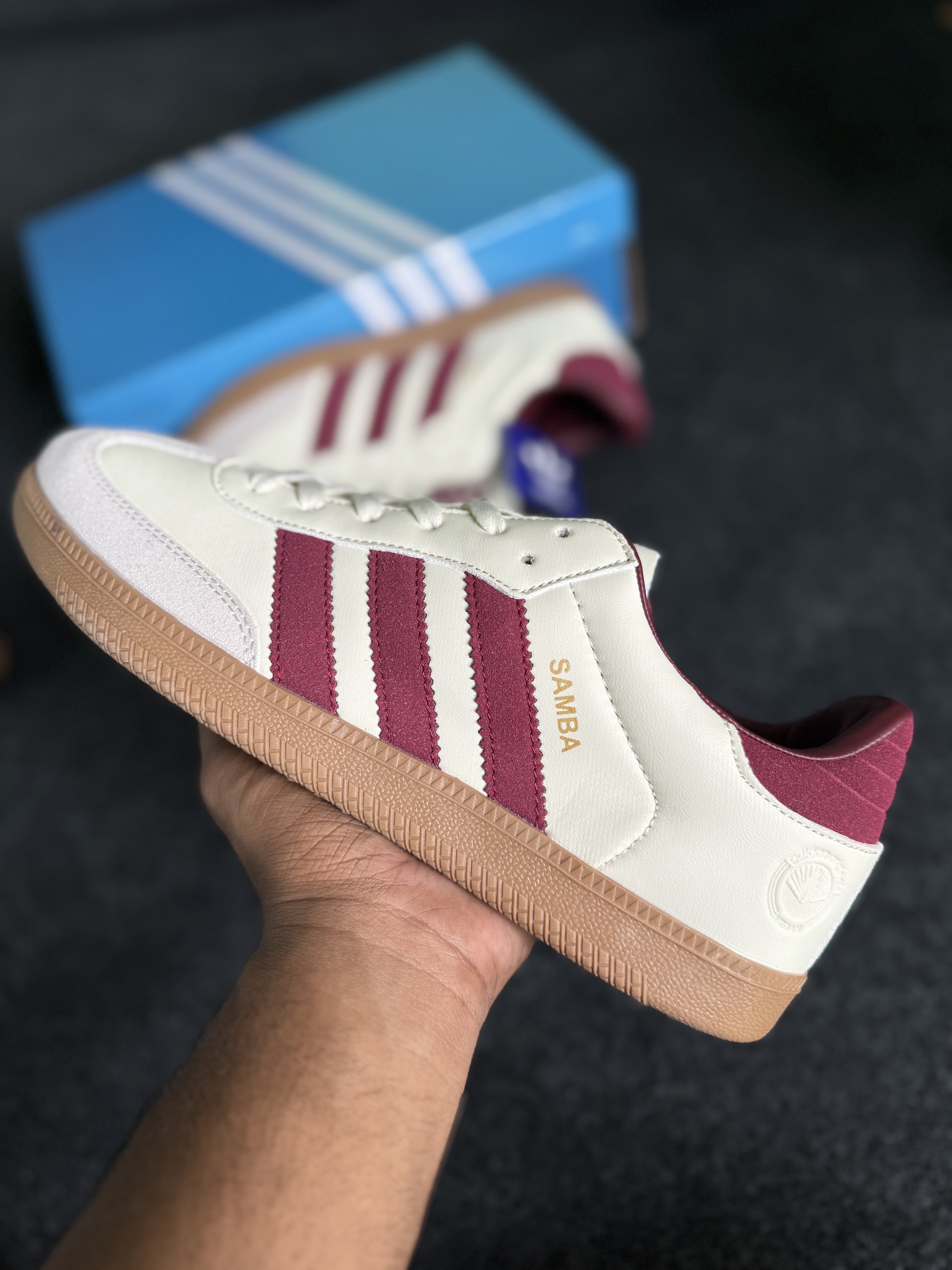 Adidas Samba OG: "White and Maroon" (OEM) thumbnail 2