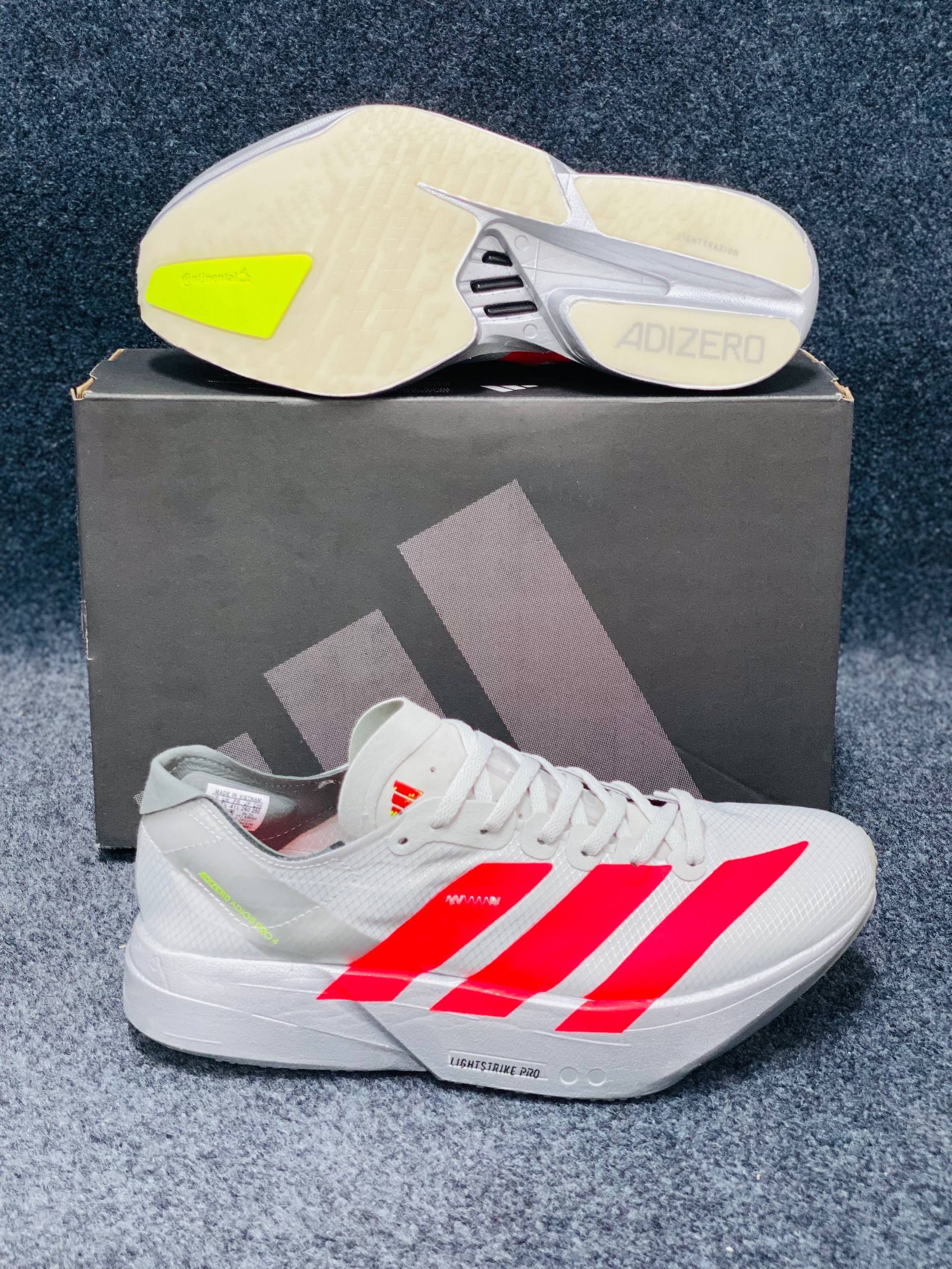 adidas Adizero Adios Pro 4 : "Grey Two and Lucid Red" (1:1) thumbnail 3