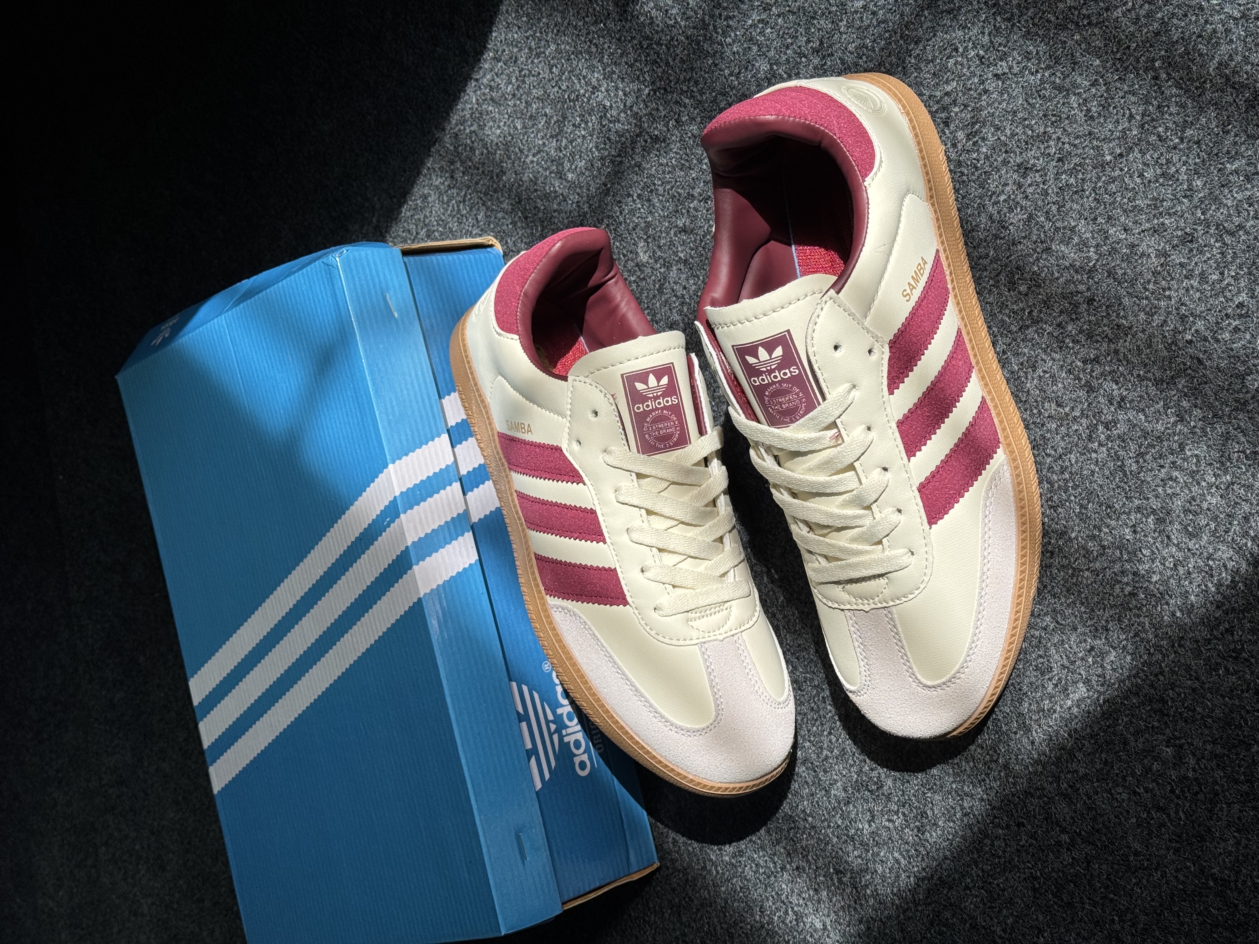 Adidas Samba OG: "White and Maroon" (OEM) thumbnail 3