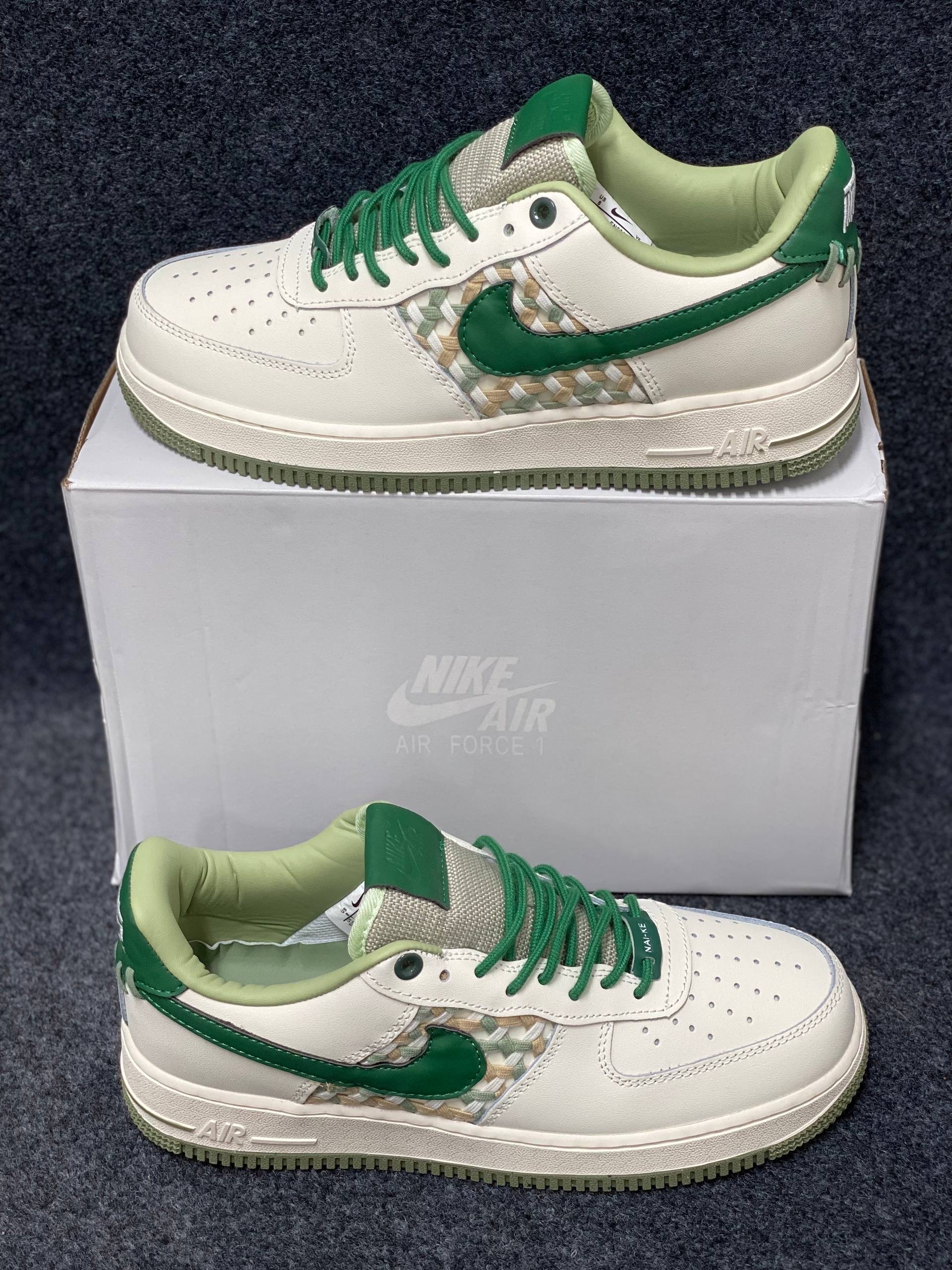 Air Force 1: 'NAI-KE' Bamboo Weave "gorge green" (1:1) thumbnail 8