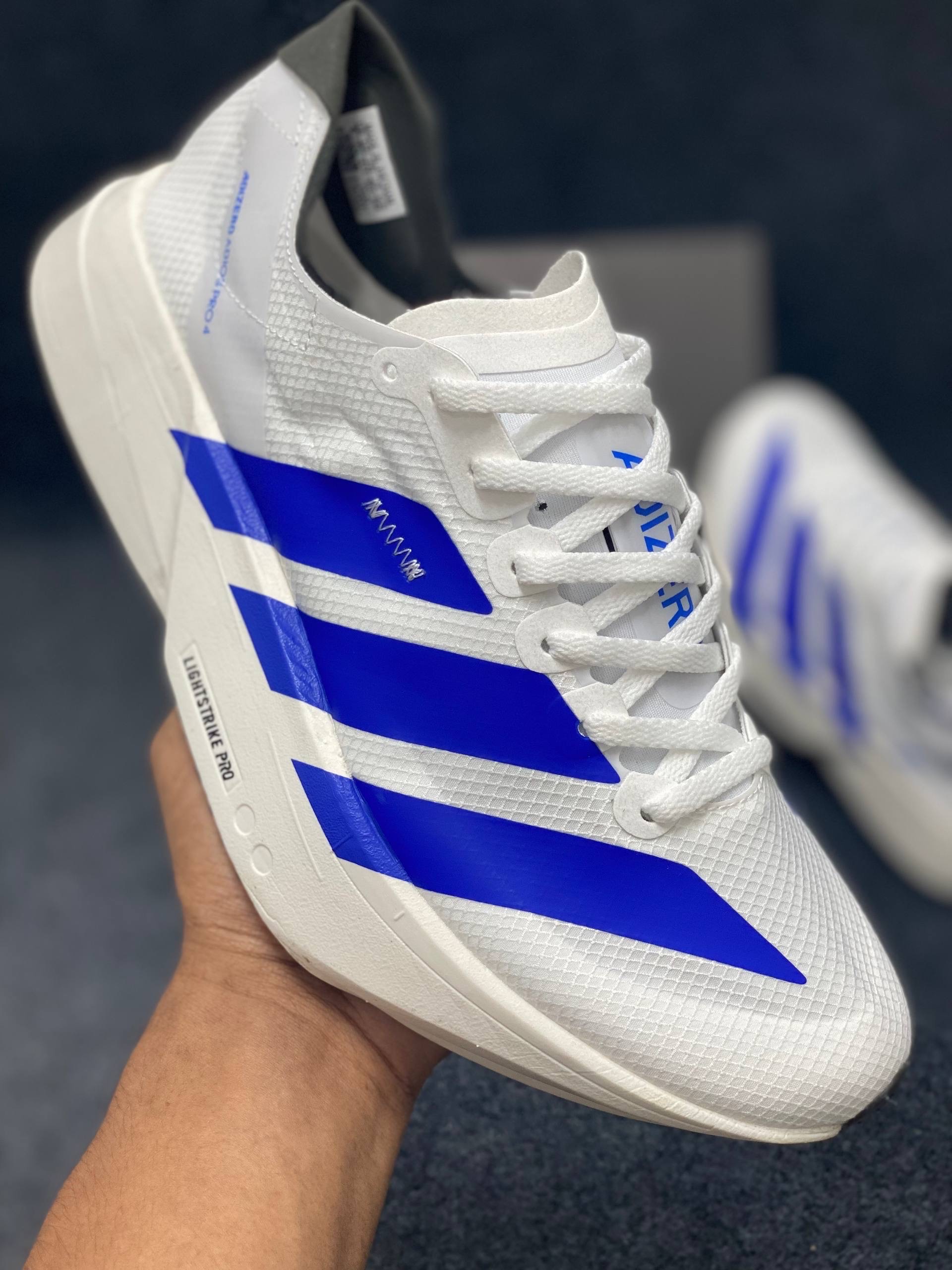 Adidas Men's Adizero Adios Pro 4: "white and lucid" (1:1) thumbnail 4