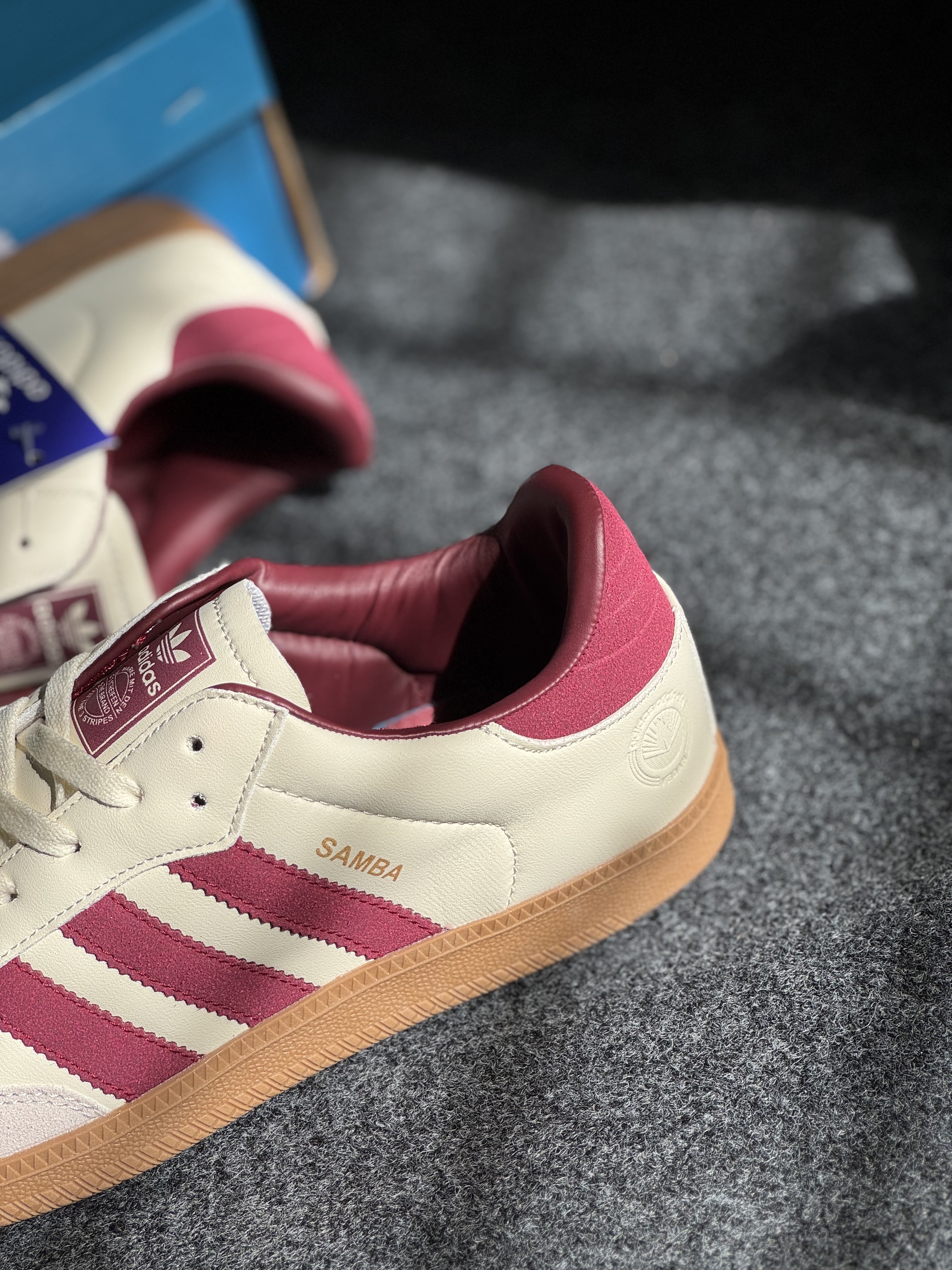 Adidas Samba OG: "White and Maroon" (OEM) thumbnail 4