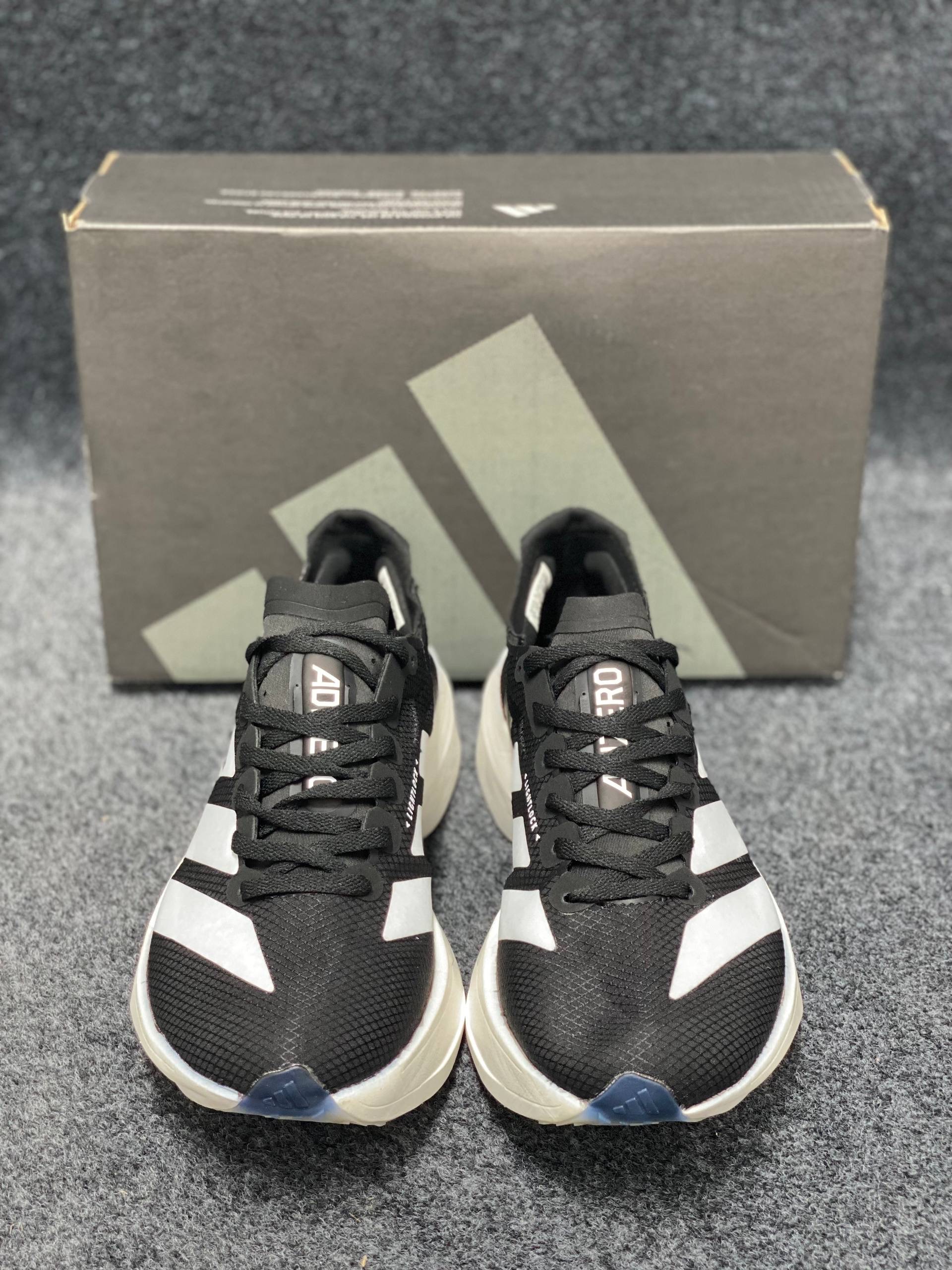 Adidas Adizero Adios Pro 3: "Core Black / Cloud White" (1:1) thumbnail 6