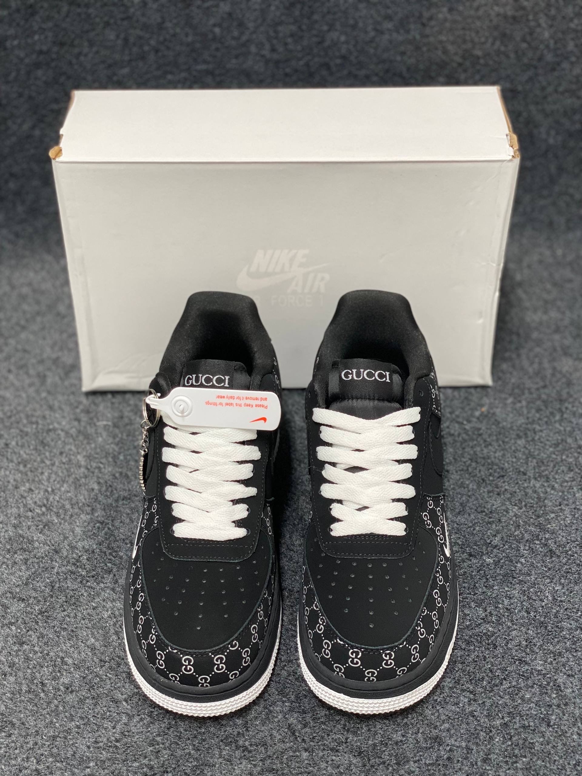 Gucci x Nike Air Force 1 Low 'Black Monogram' (1:1) thumbnail 4