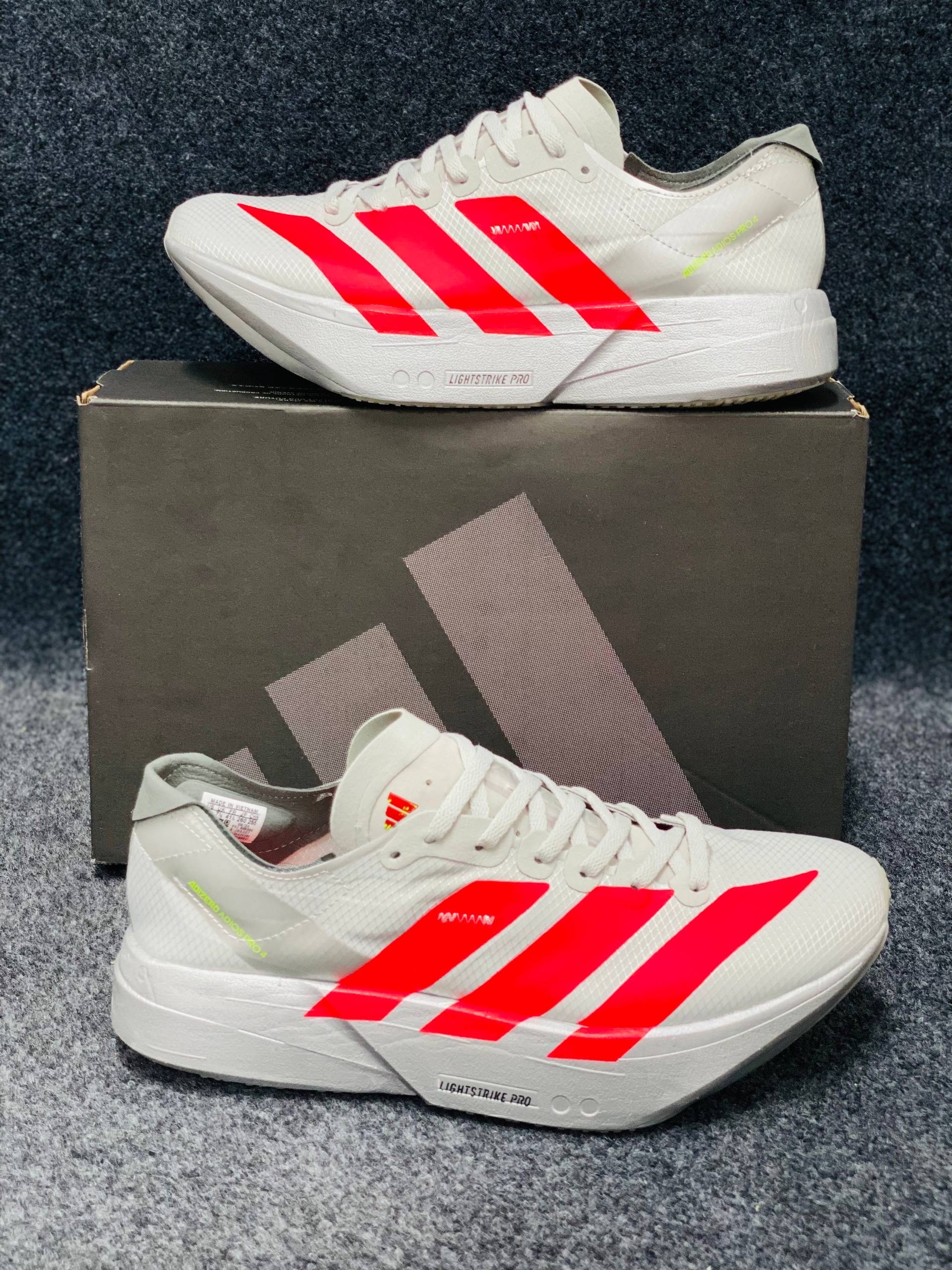 adidas Adizero Adios Pro 4 : "Grey Two and Lucid Red" (1:1) thumbnail 2