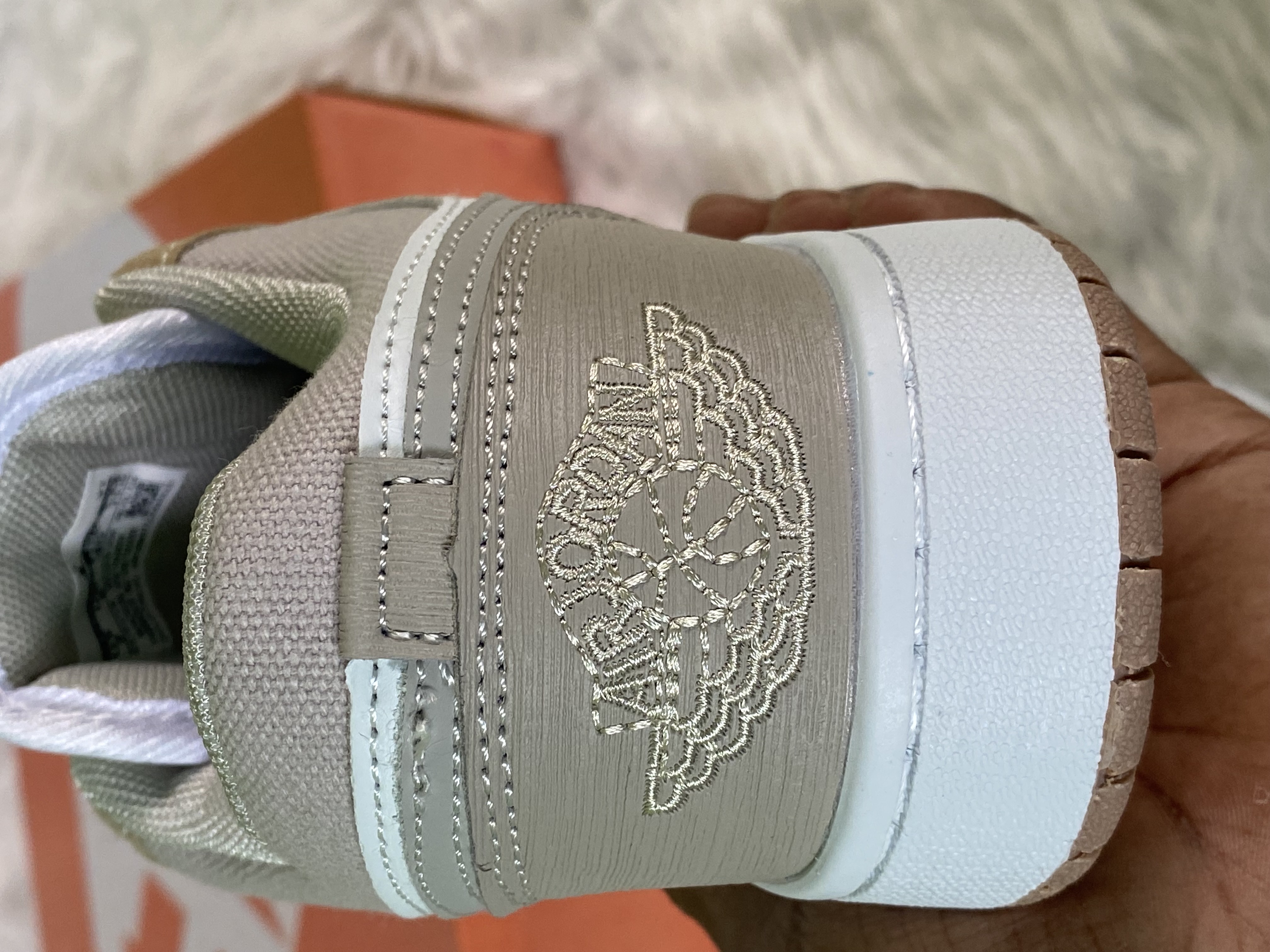 Jordan 1 Low: Milan | beige, coral, and white (OEM) thumbnail 8