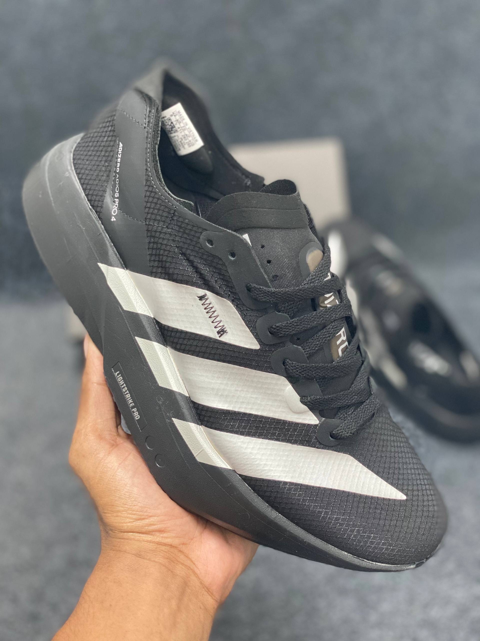 adidas Men's Adizero Adios Pro 4: "black and silver" (1:1) thumbnail 9