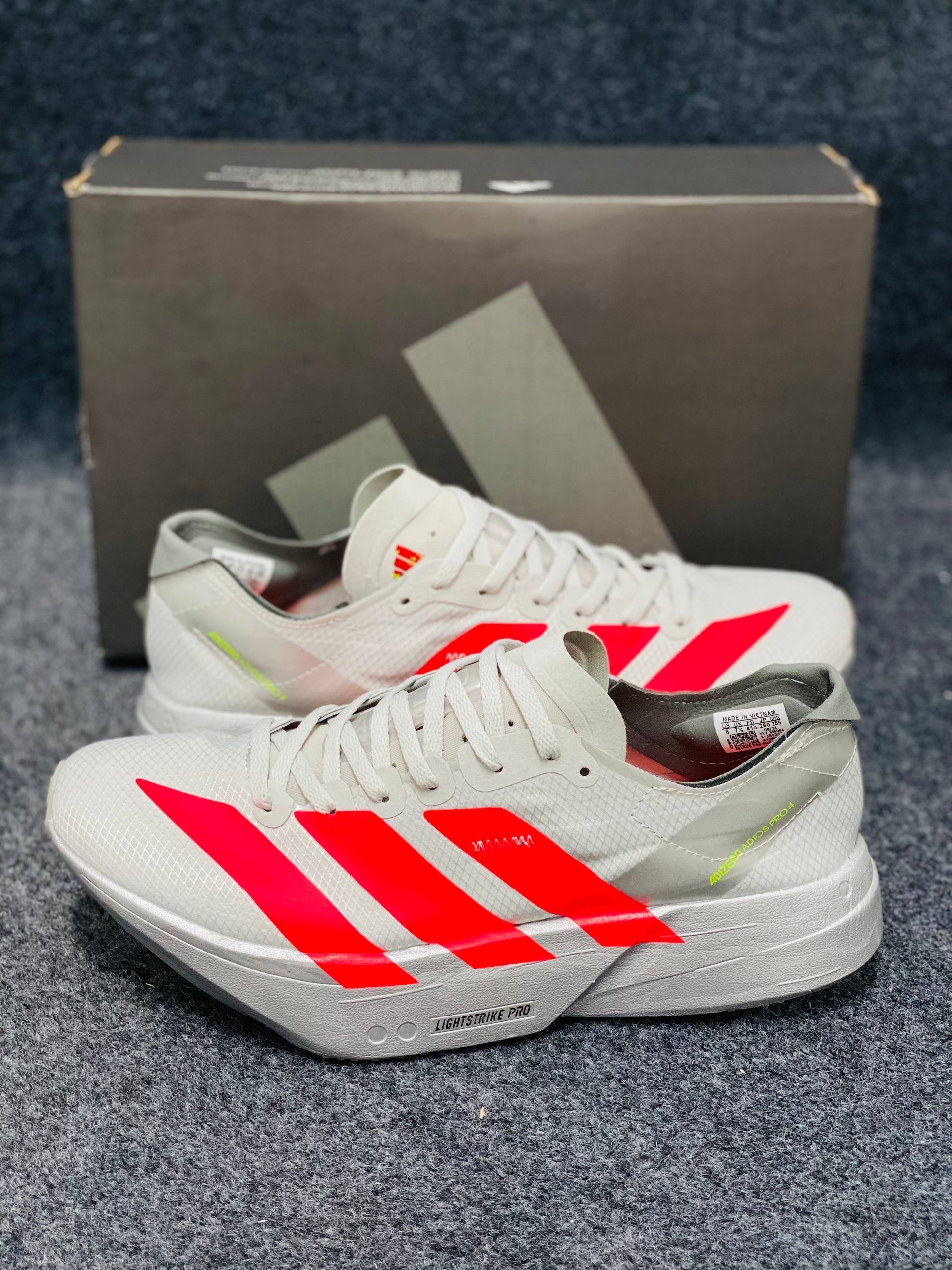 adidas Adizero Adios Pro 4 : "Grey Two and Lucid Red" (1:1) thumbnail 7