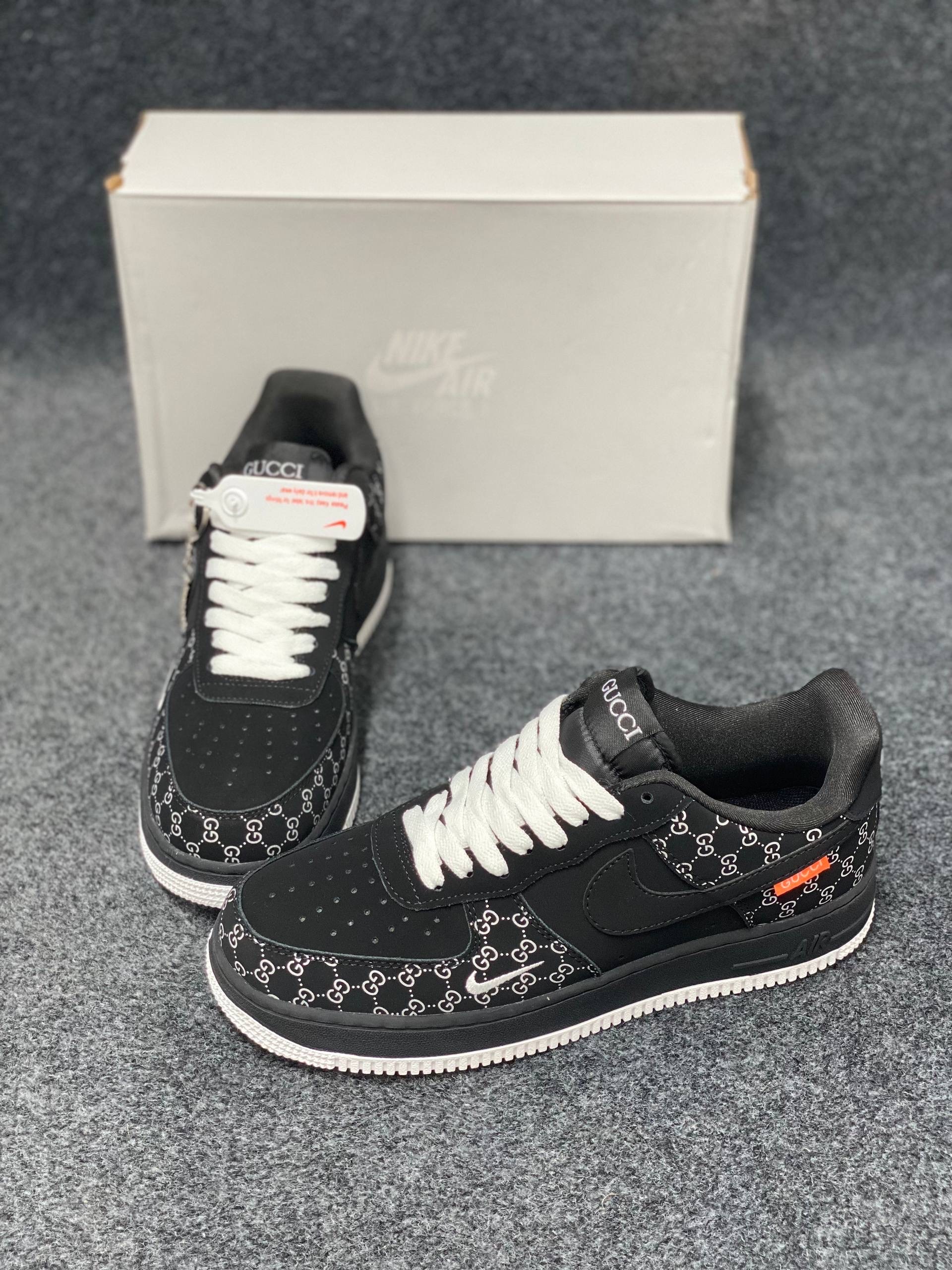 Gucci x Nike Air Force 1 Low 'Black Monogram' (1:1) thumbnail 3