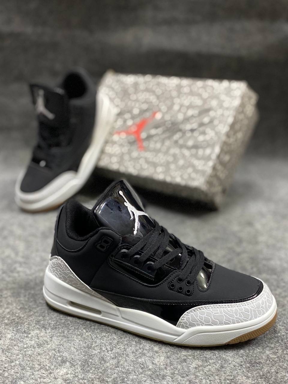 Air Jordan 3 Retro GS "black and white gum"