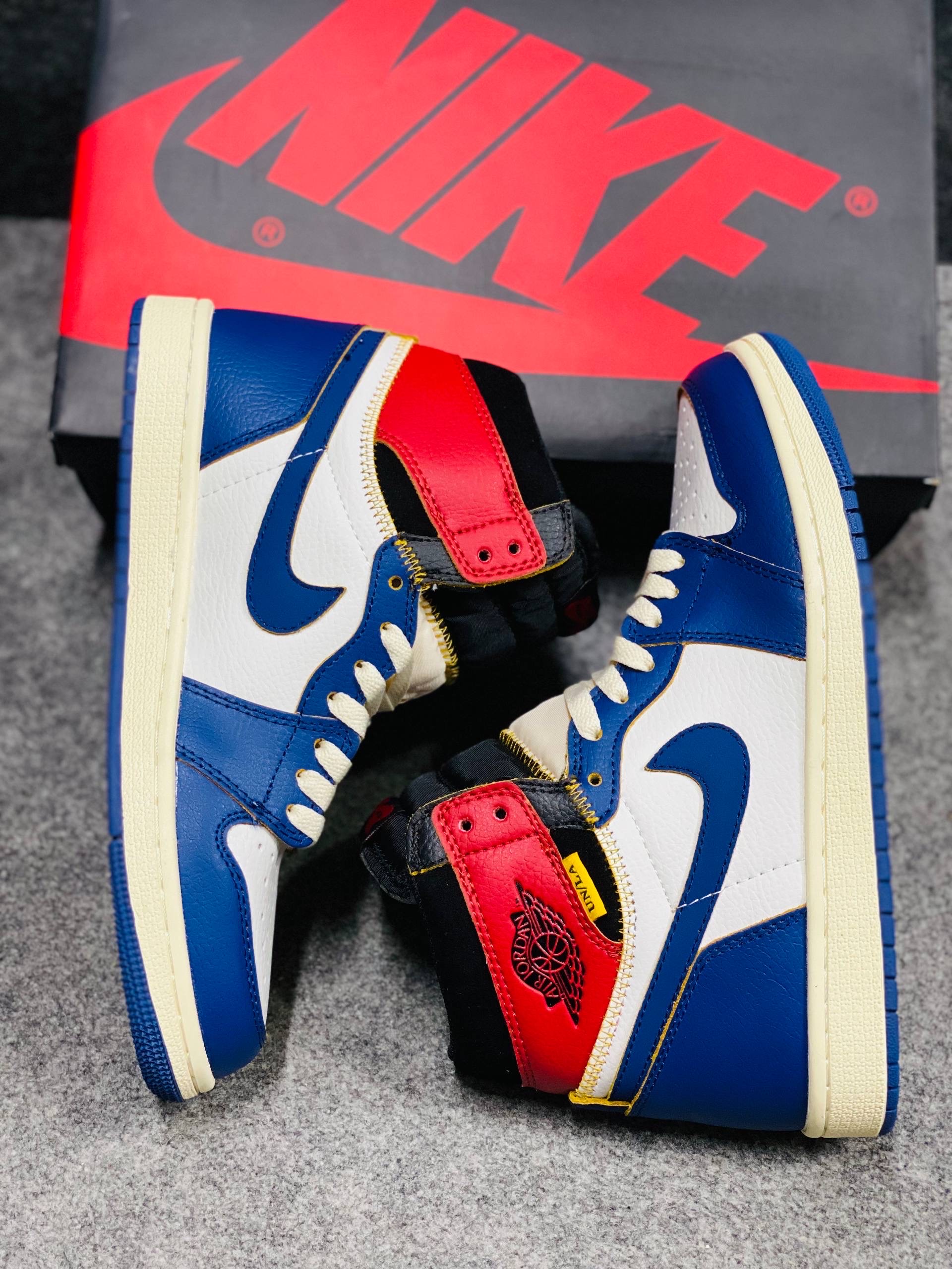 Jordan 1 Retro High Union Los Angeles "Storm Blue" (1:1) thumbnail 5