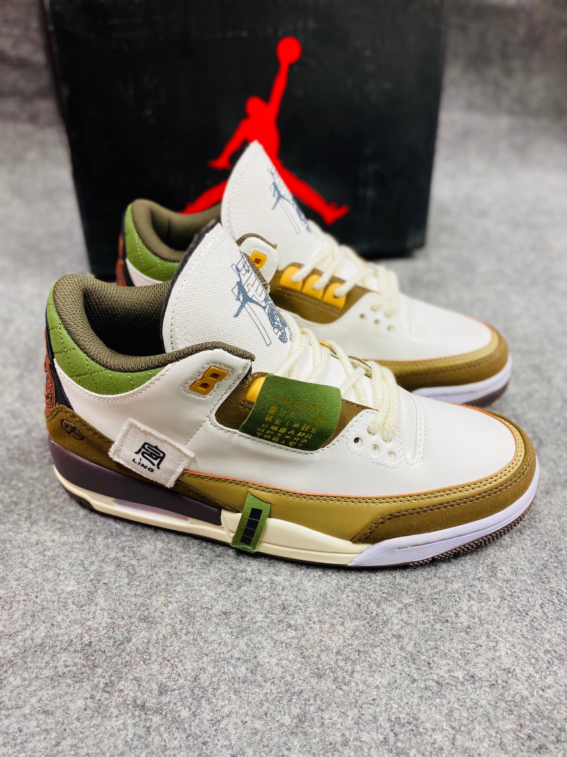 Union LA x Nike Air Jordan 3 Retro in the 'White/Olive'
