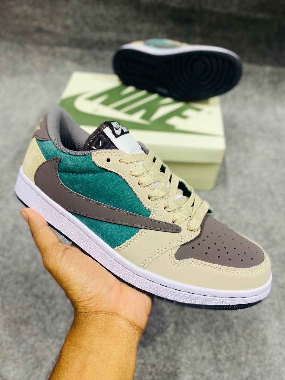 Travis Scott x Nike Air Jordan 1 Low :"Green&Brown" (1:1)