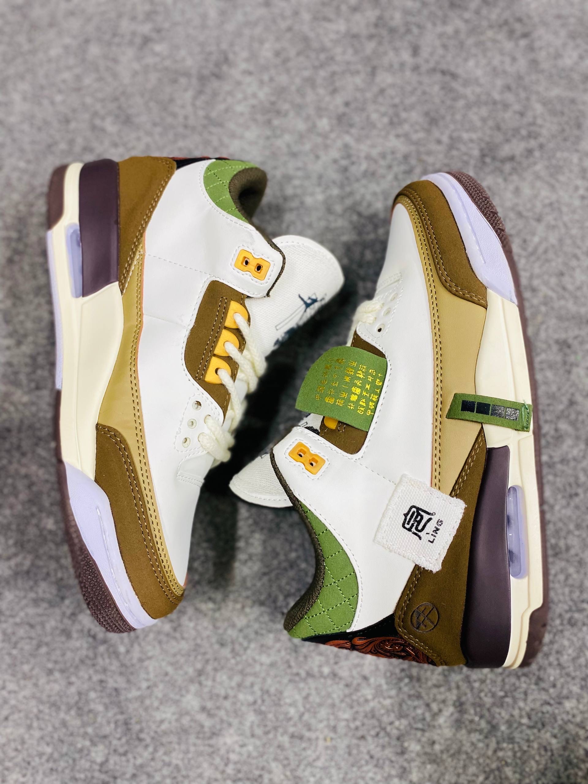 Union LA x Nike Air Jordan 3 Retro in the 'White/Olive' thumbnail 5