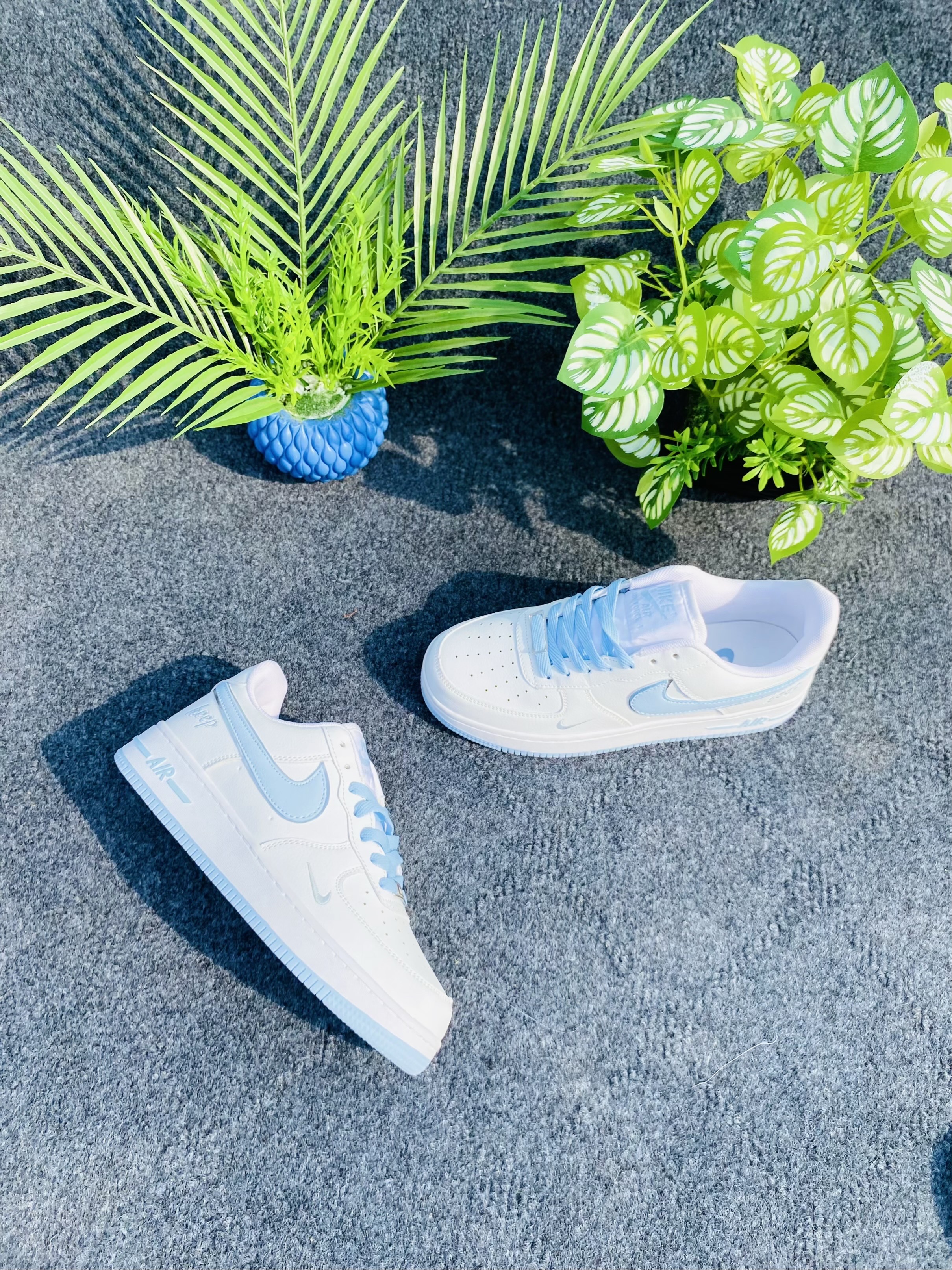 Nike Air Force 1 Custom: "White&Baby Blue" (OEM) thumbnail 2