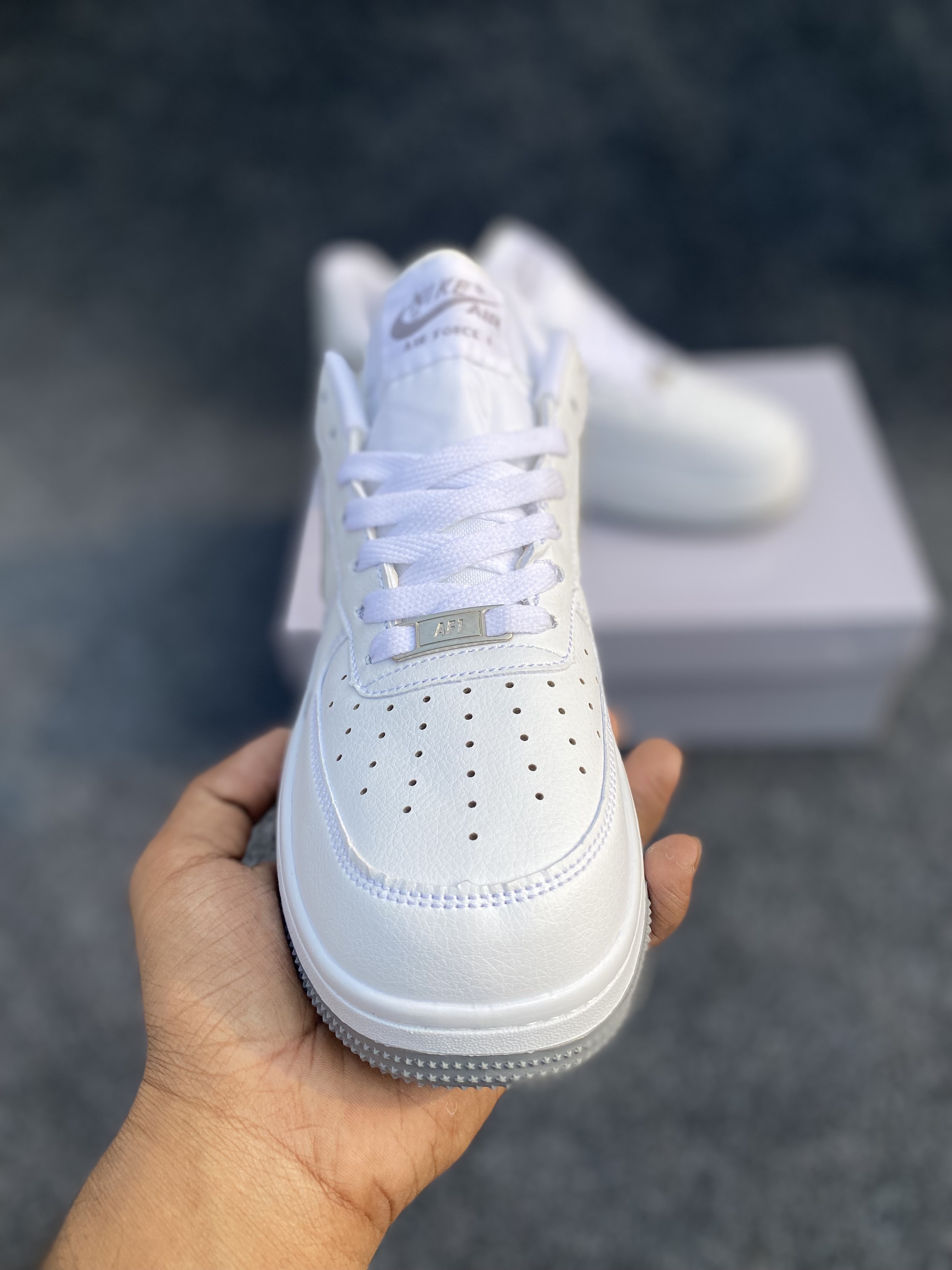 Nike Air Force 1 Custom: "Metallic Silver" (OEM) thumbnail 3