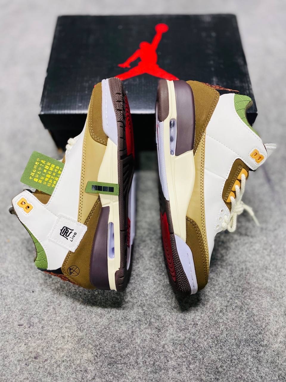 Union LA x Nike Air Jordan 3 Retro in the 'White/Olive' thumbnail 7