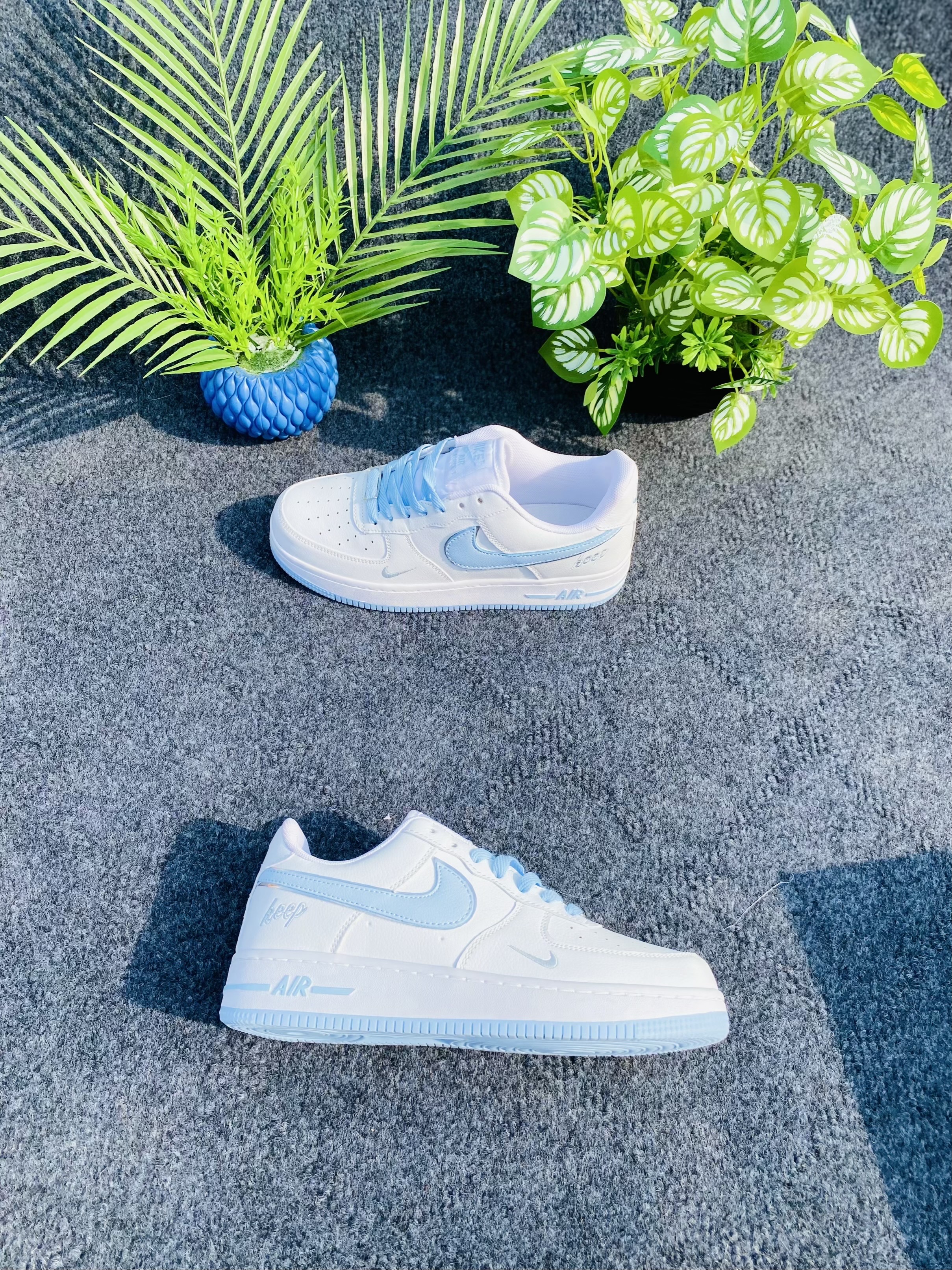 Nike Air Force 1 Custom: "White&Baby Blue" (OEM) thumbnail 4