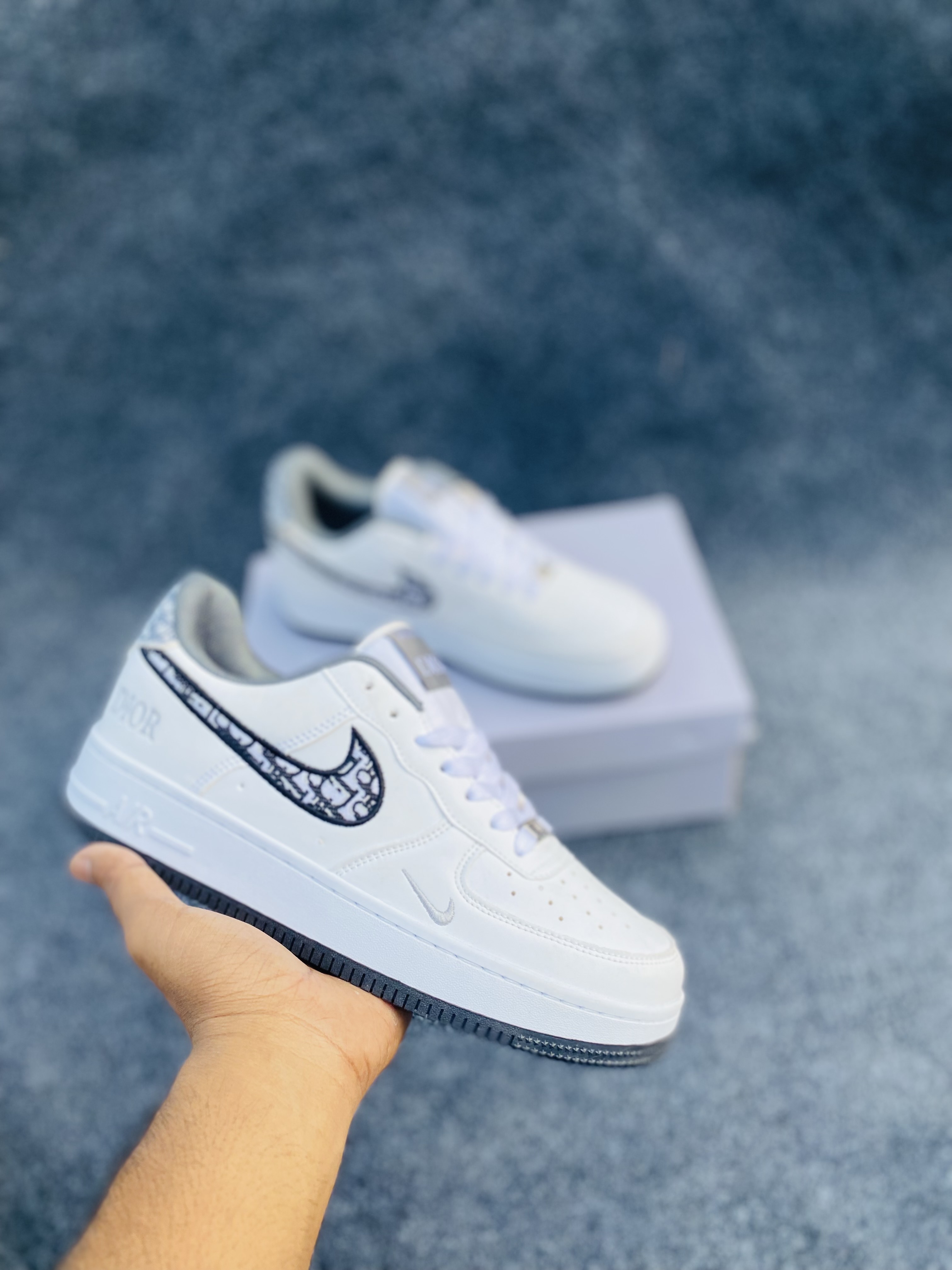 Nike Air Force 1 "Custom" "styled with Dior branding" (OEM) thumbnail 4