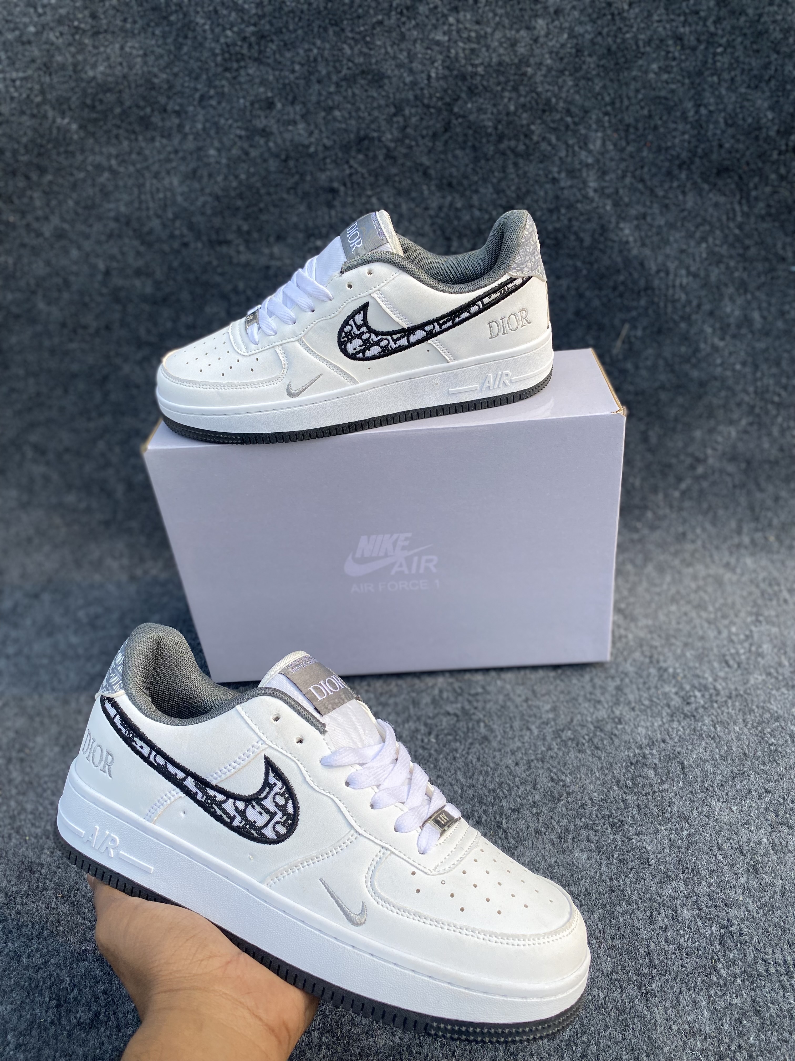 Nike Air Force 1 "Custom" "styled with Dior branding" (OEM) thumbnail 2
