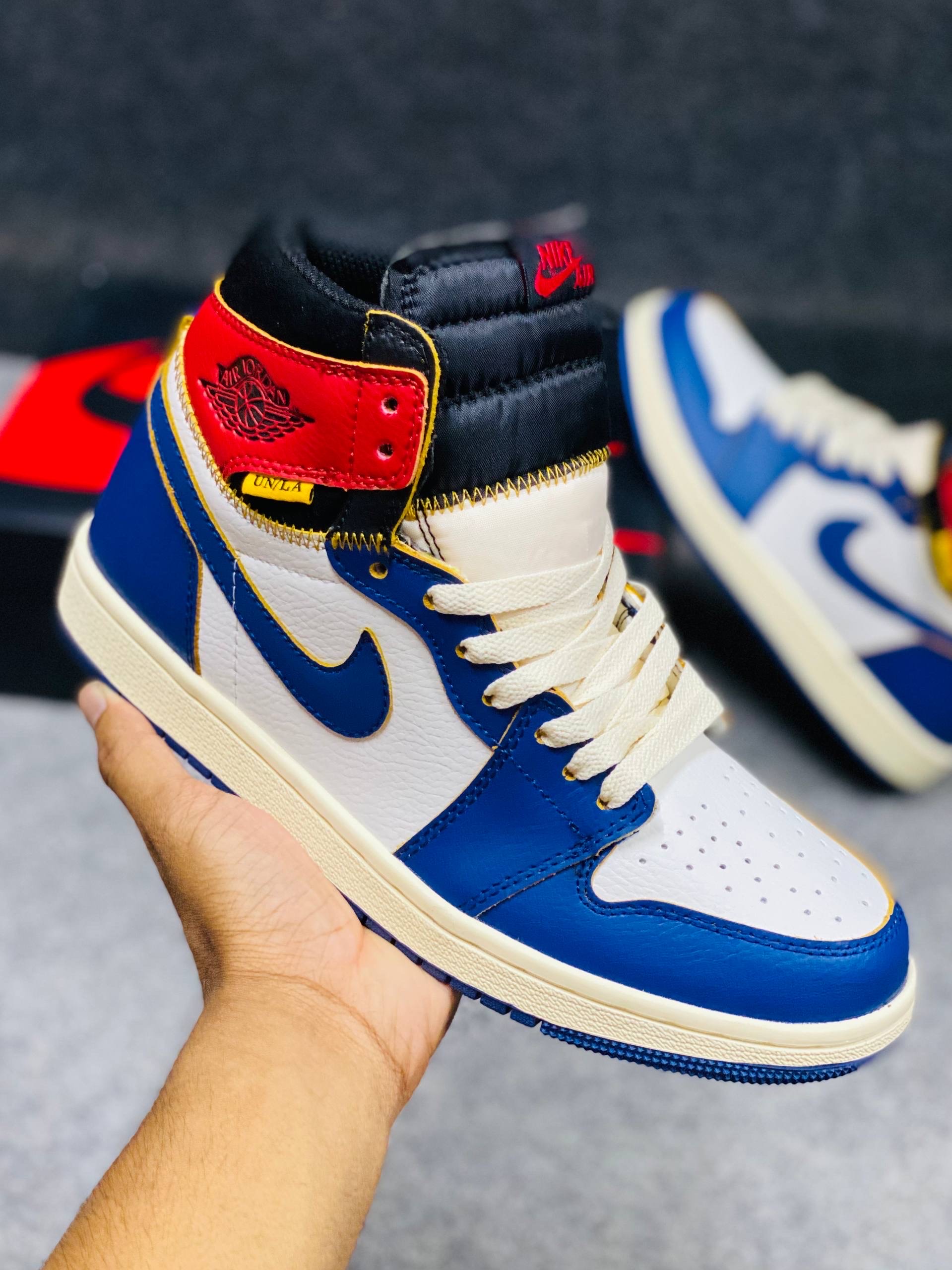 Jordan 1 Retro High Union Los Angeles "Storm Blue" (1:1) thumbnail 3