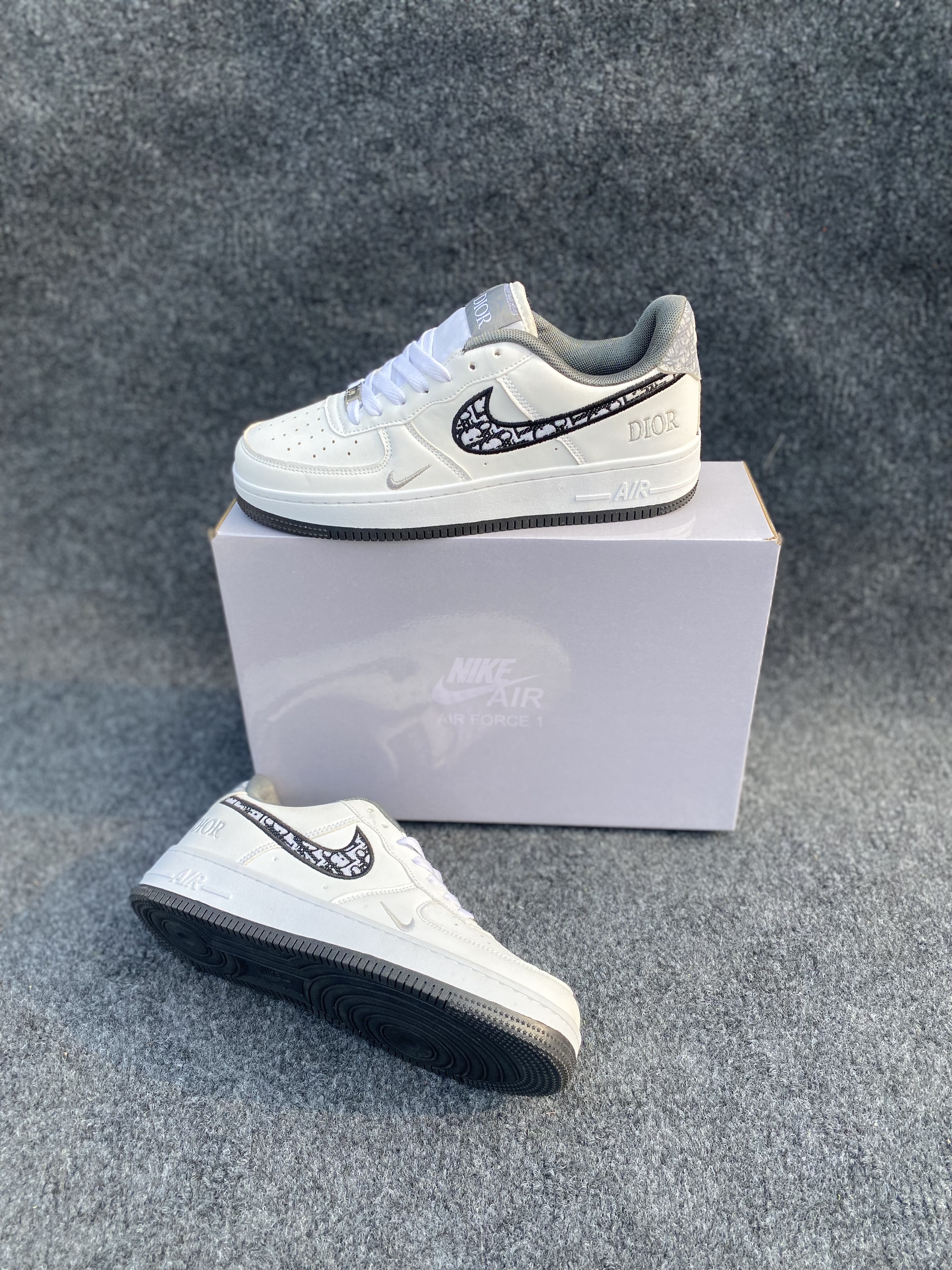 Nike Air Force 1 "Custom" "styled with Dior branding" (OEM) thumbnail 9
