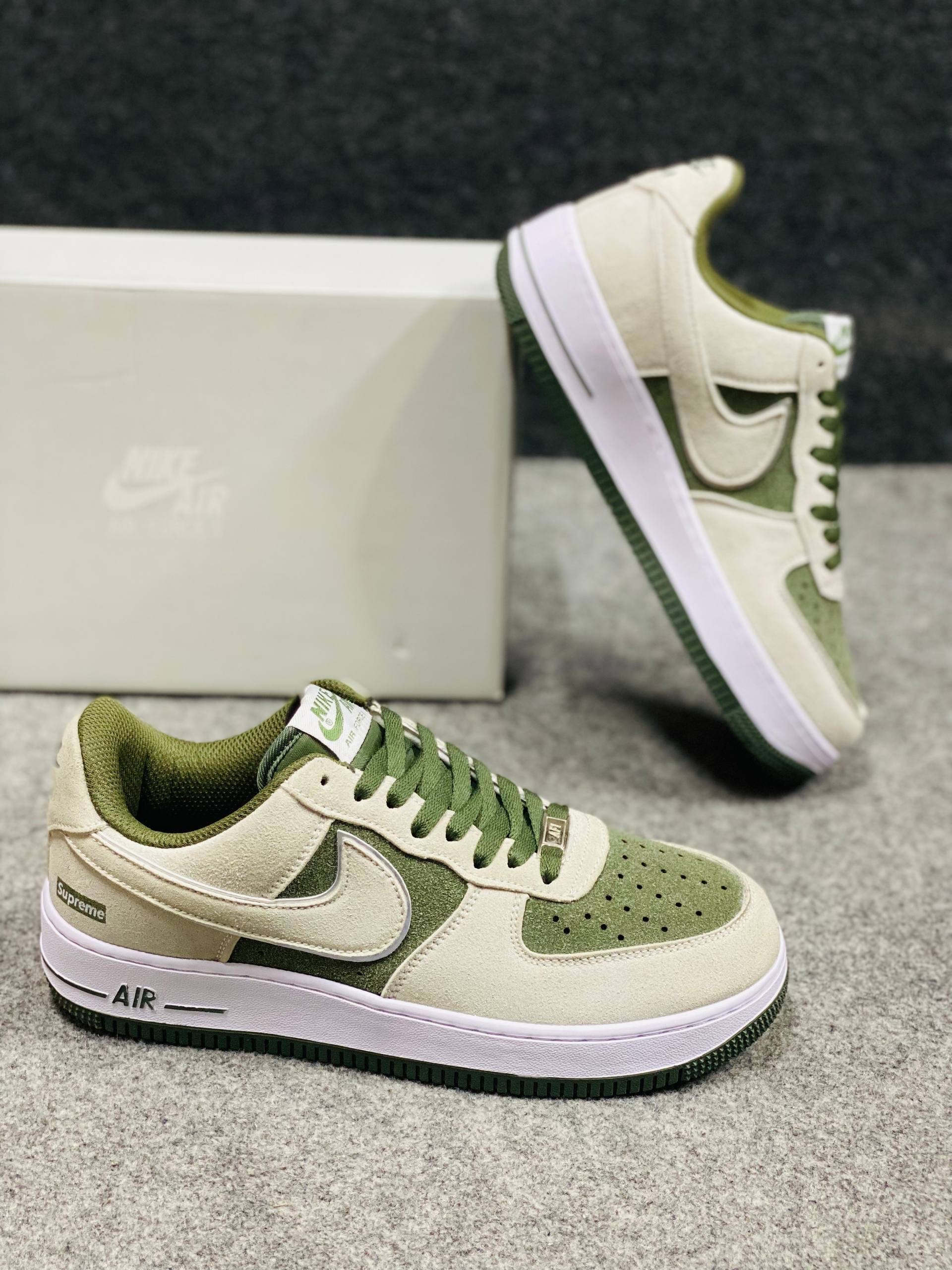 Nike Air Force 1 : "Green&White" (1:1) thumbnail 6