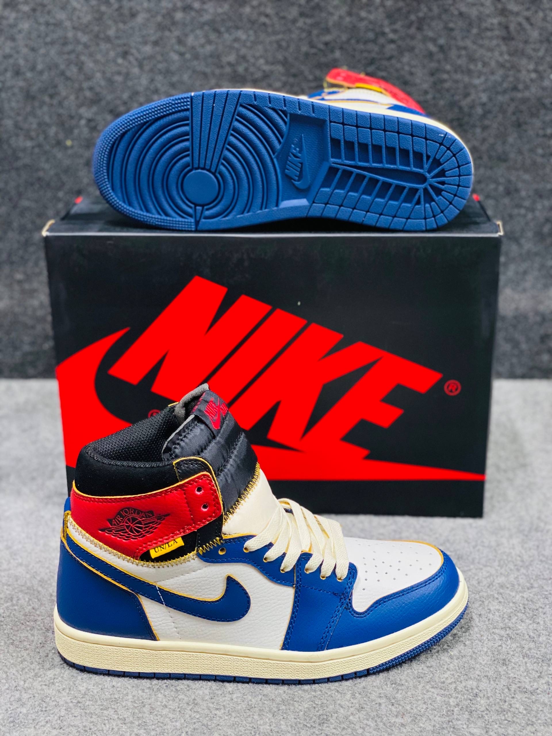 Jordan 1 Retro High Union Los Angeles "Storm Blue" (1:1) thumbnail 7