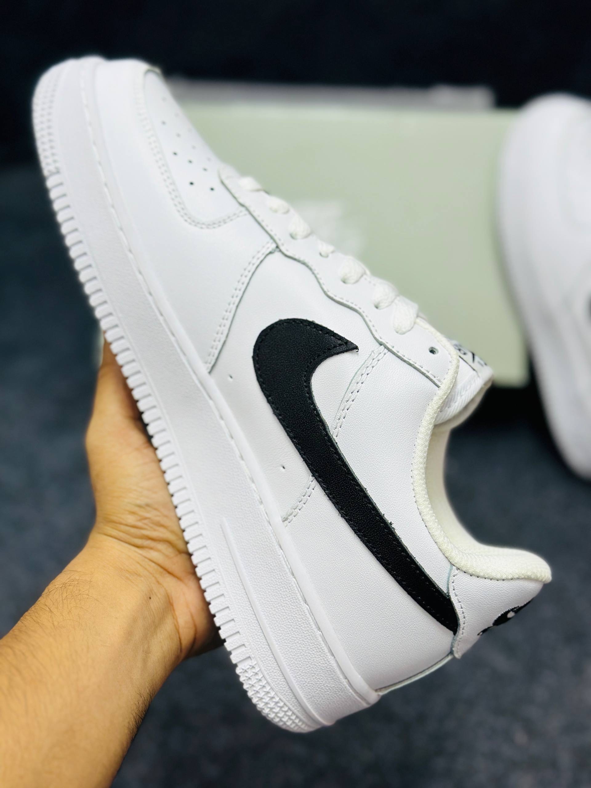 Air Force 1' 07 Low-Top: White&Black (1:1) thumbnail 3