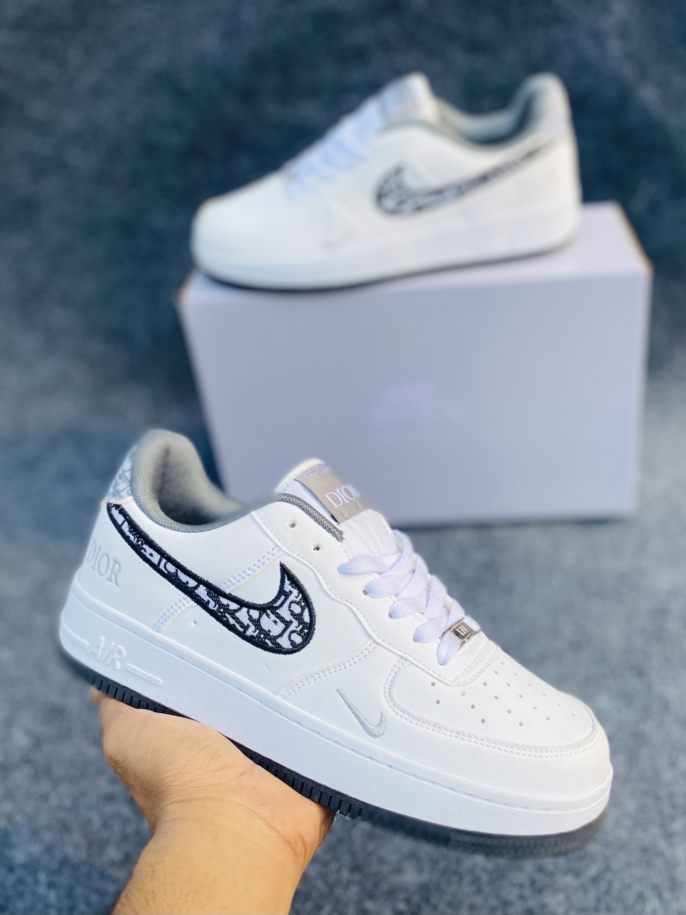 Nike Air Force 1 "Custom" "styled with Dior branding" (OEM) thumbnail 8