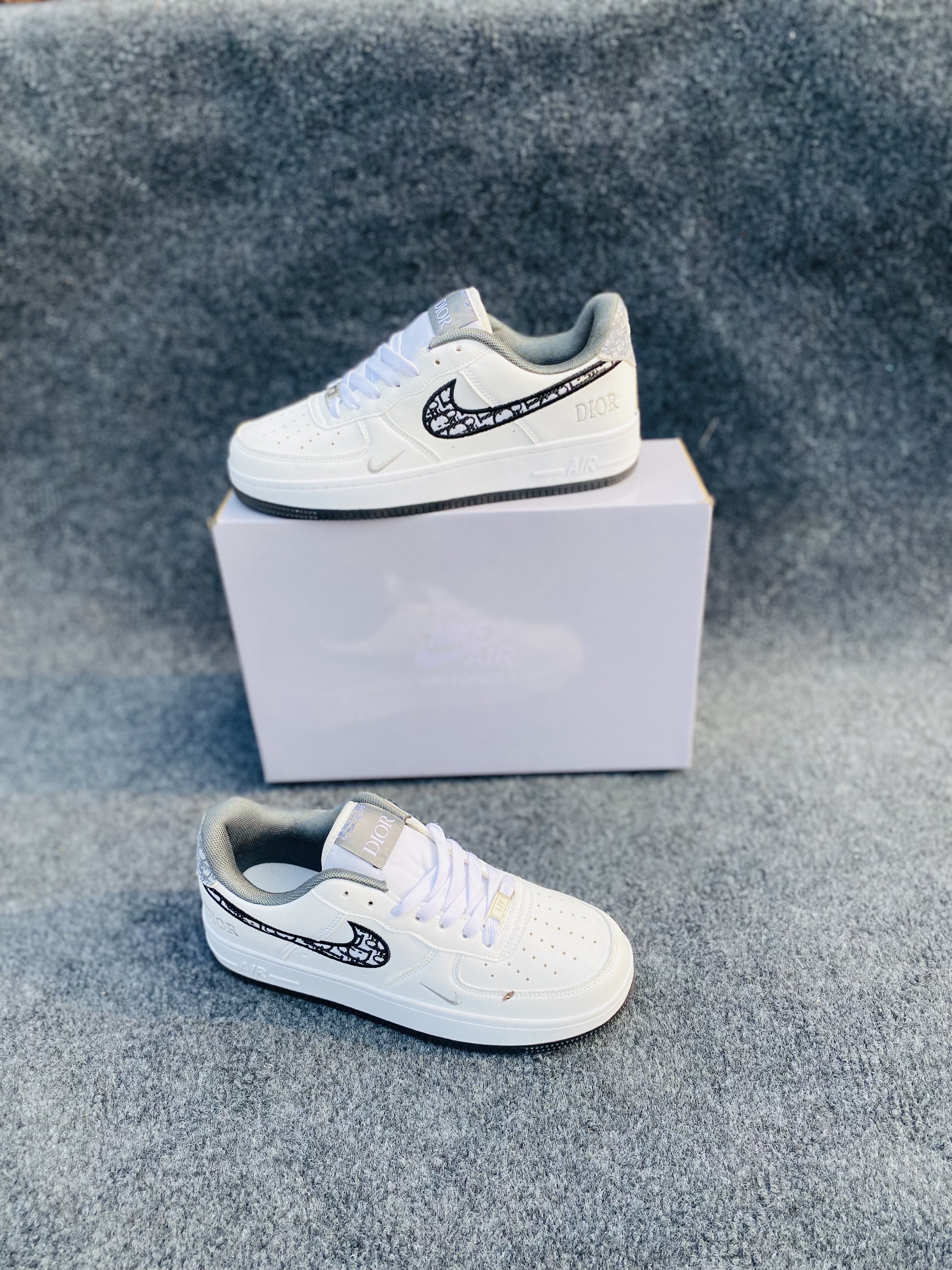 Nike Air Force 1 "Custom" "styled with Dior branding" (OEM) thumbnail 3