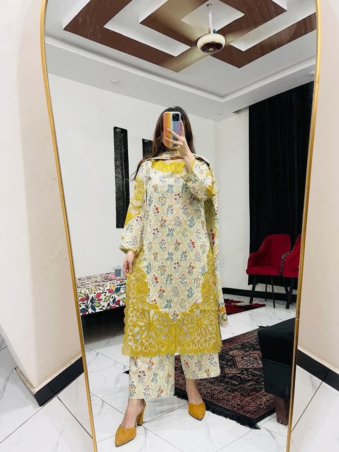 Cotton Embroidery Three Piece_img_3
